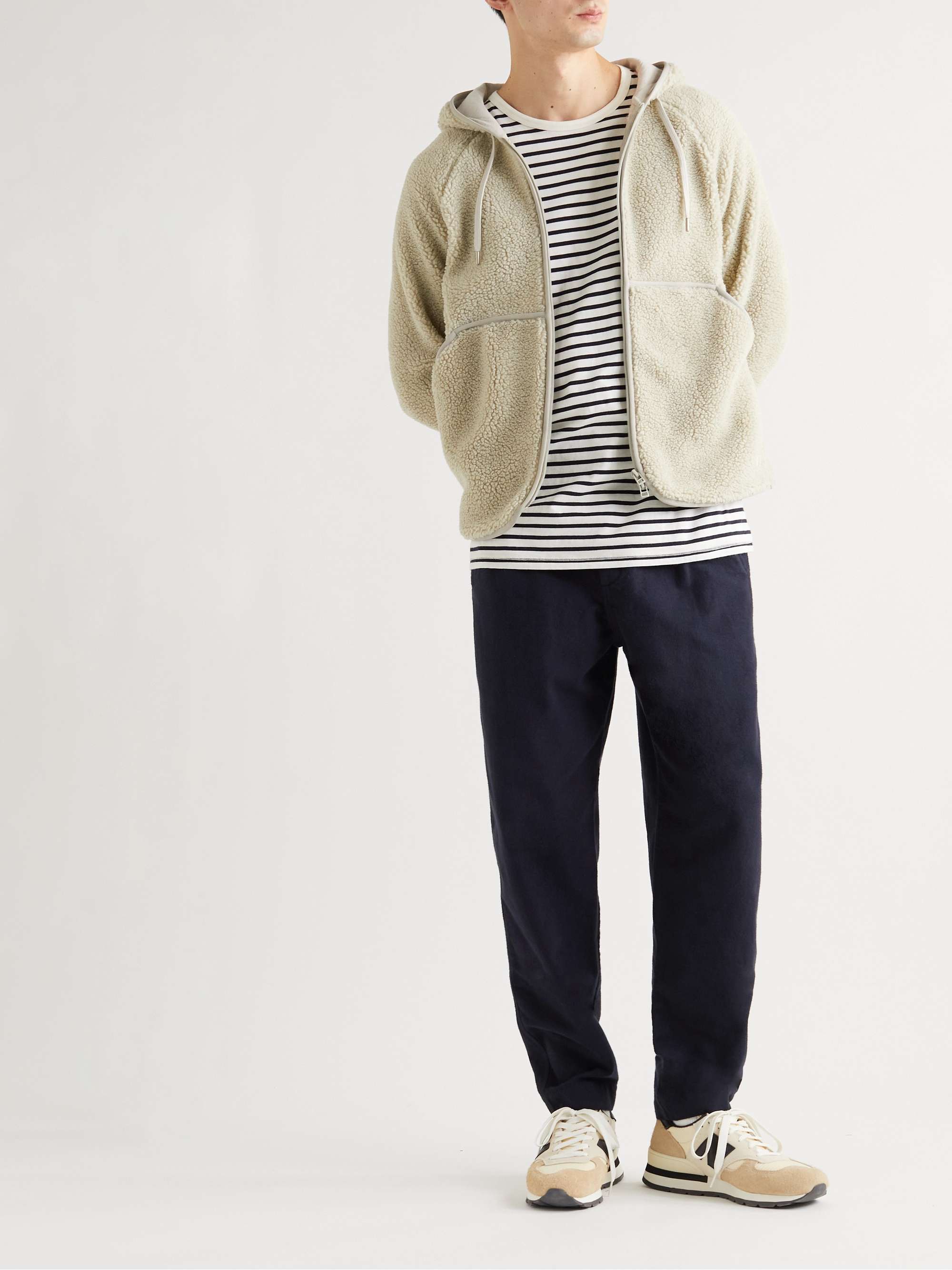 Assembly Tapered Pleated Cotton Moleskin Trousers