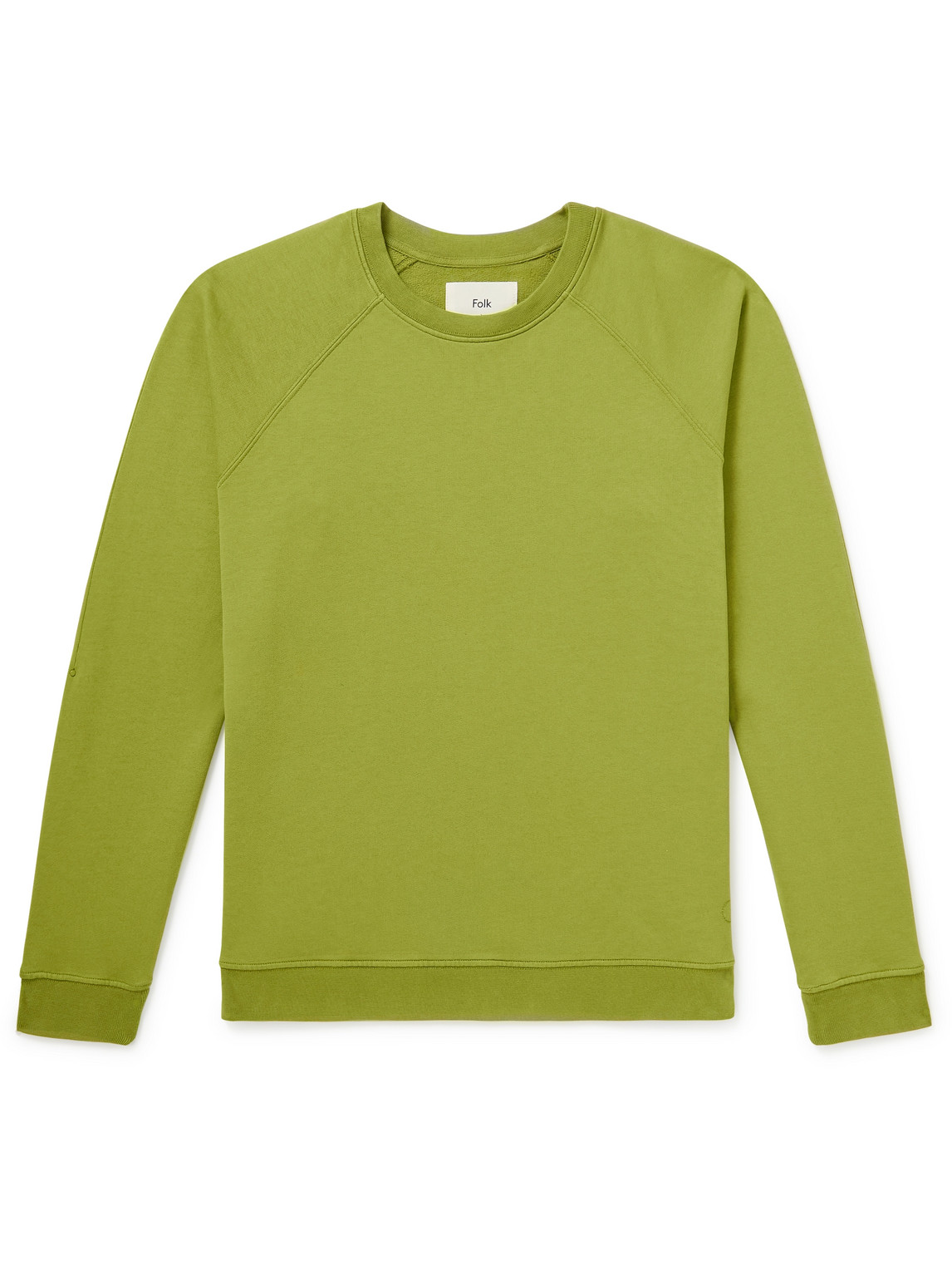 Folk Rivet Cotton-jersey Sweatshirt In Green