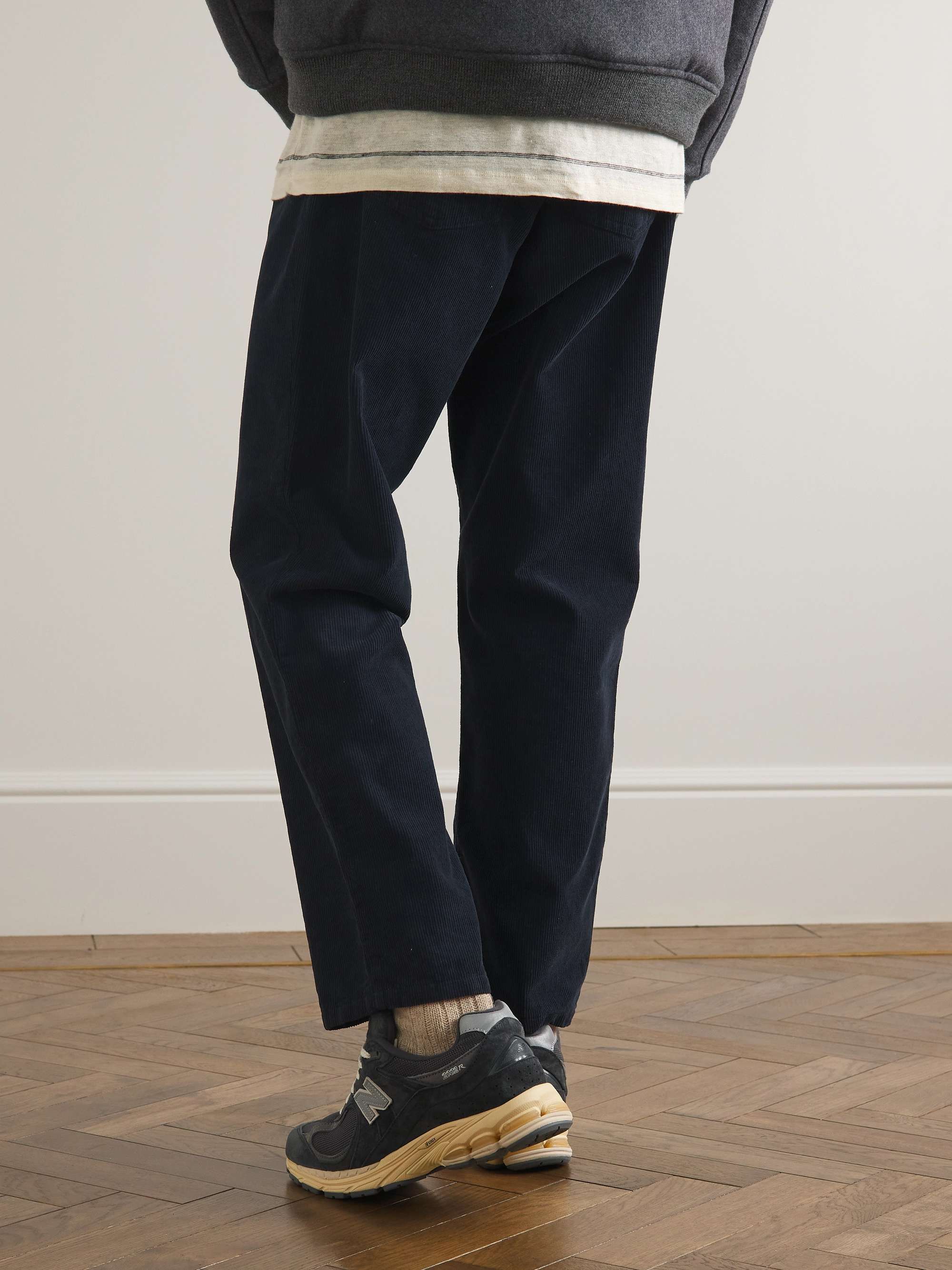 FOLK Straight-Leg Cotton-Corduroy Trousers