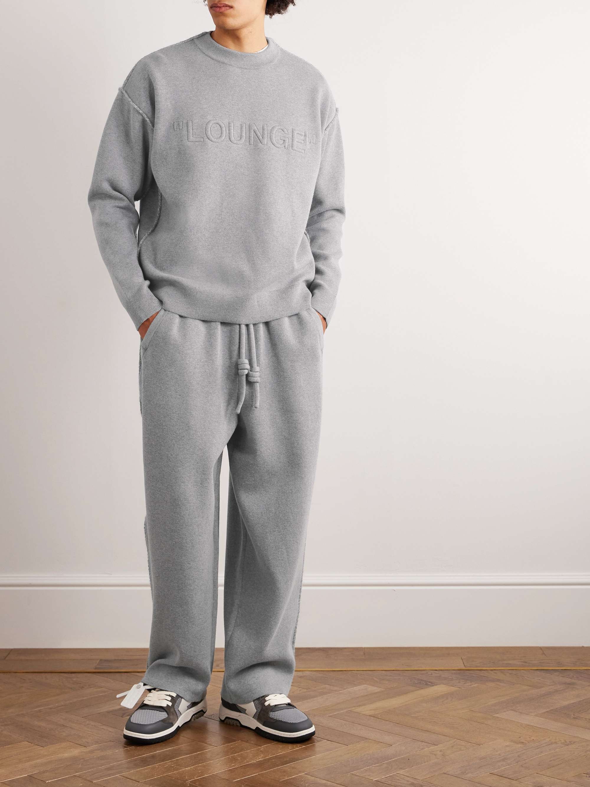 OFF-WHITE Wide-Leg Jersey Sweatpants for Men