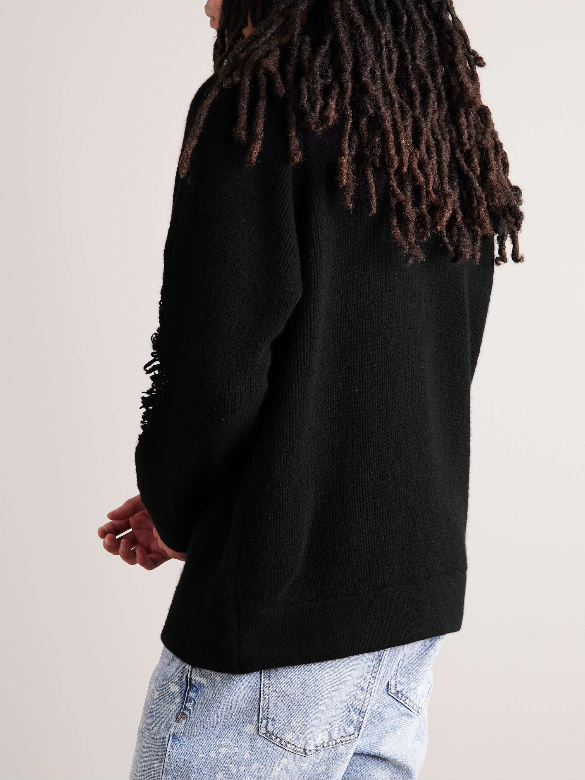 LES TIEN Distressed Cashmere Sweater