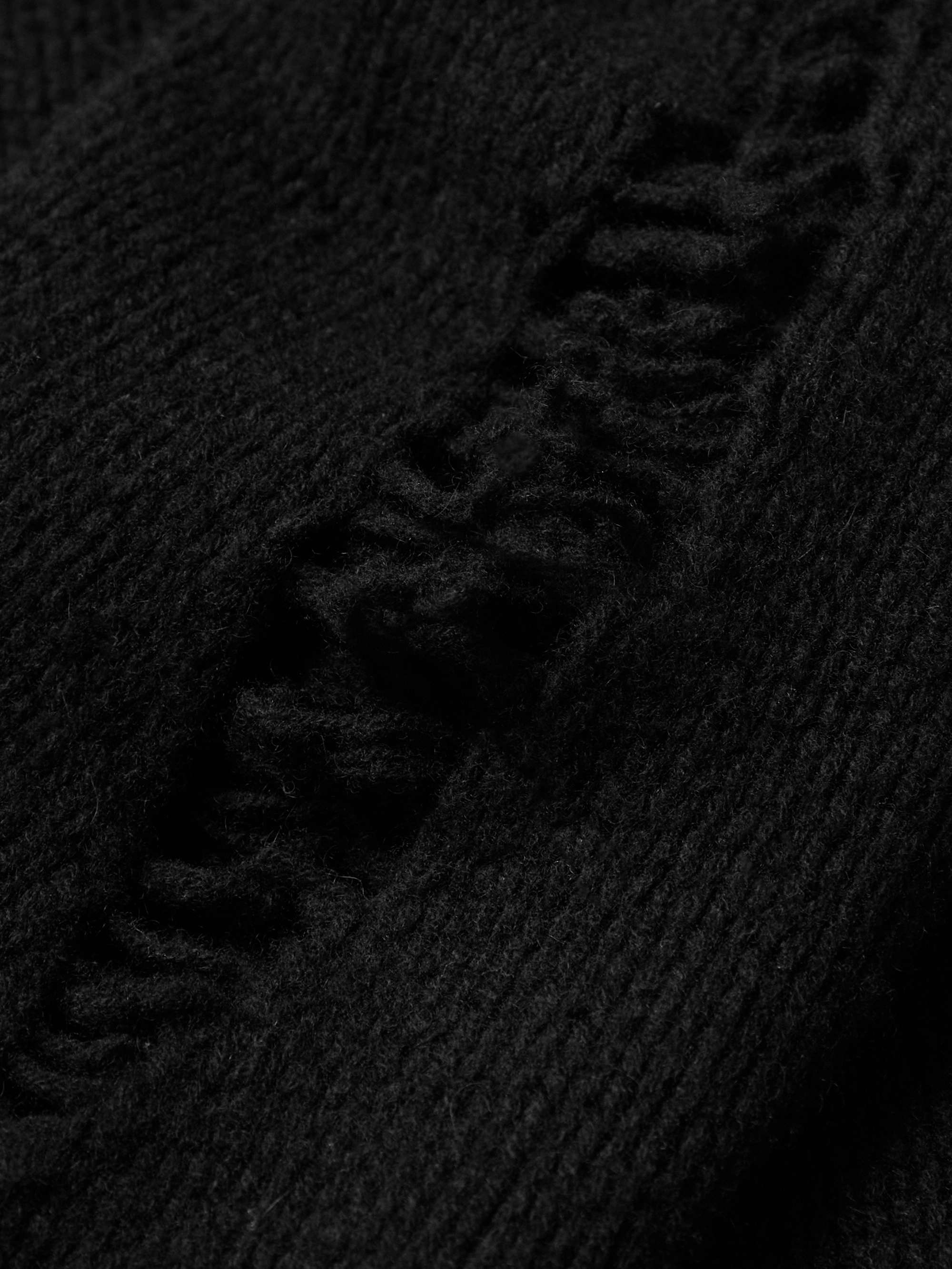 LES TIEN Distressed Cashmere Sweater