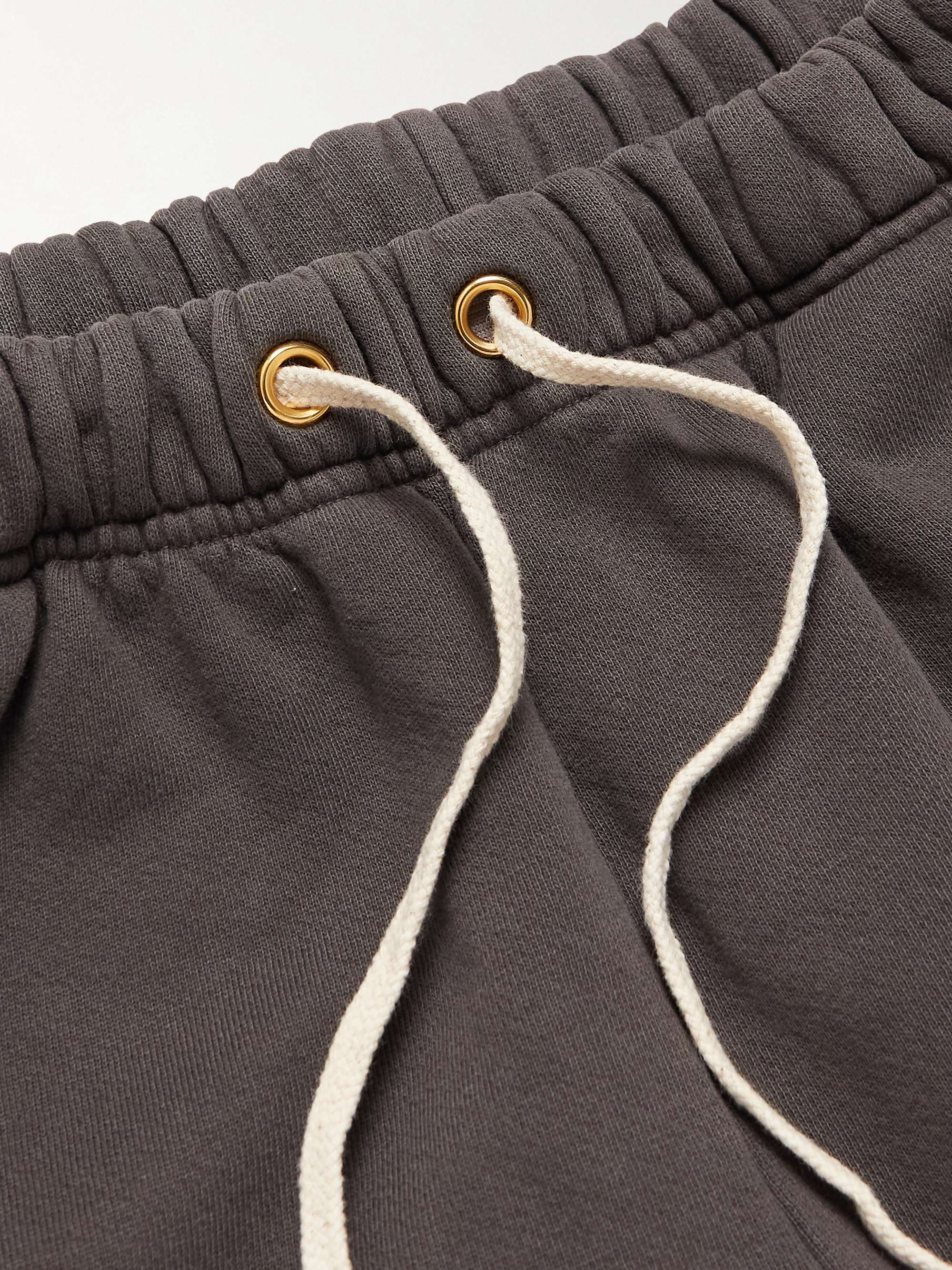 LES TIEN Straight-Leg Cotton-Jersey Drawstring Cargo Trousers