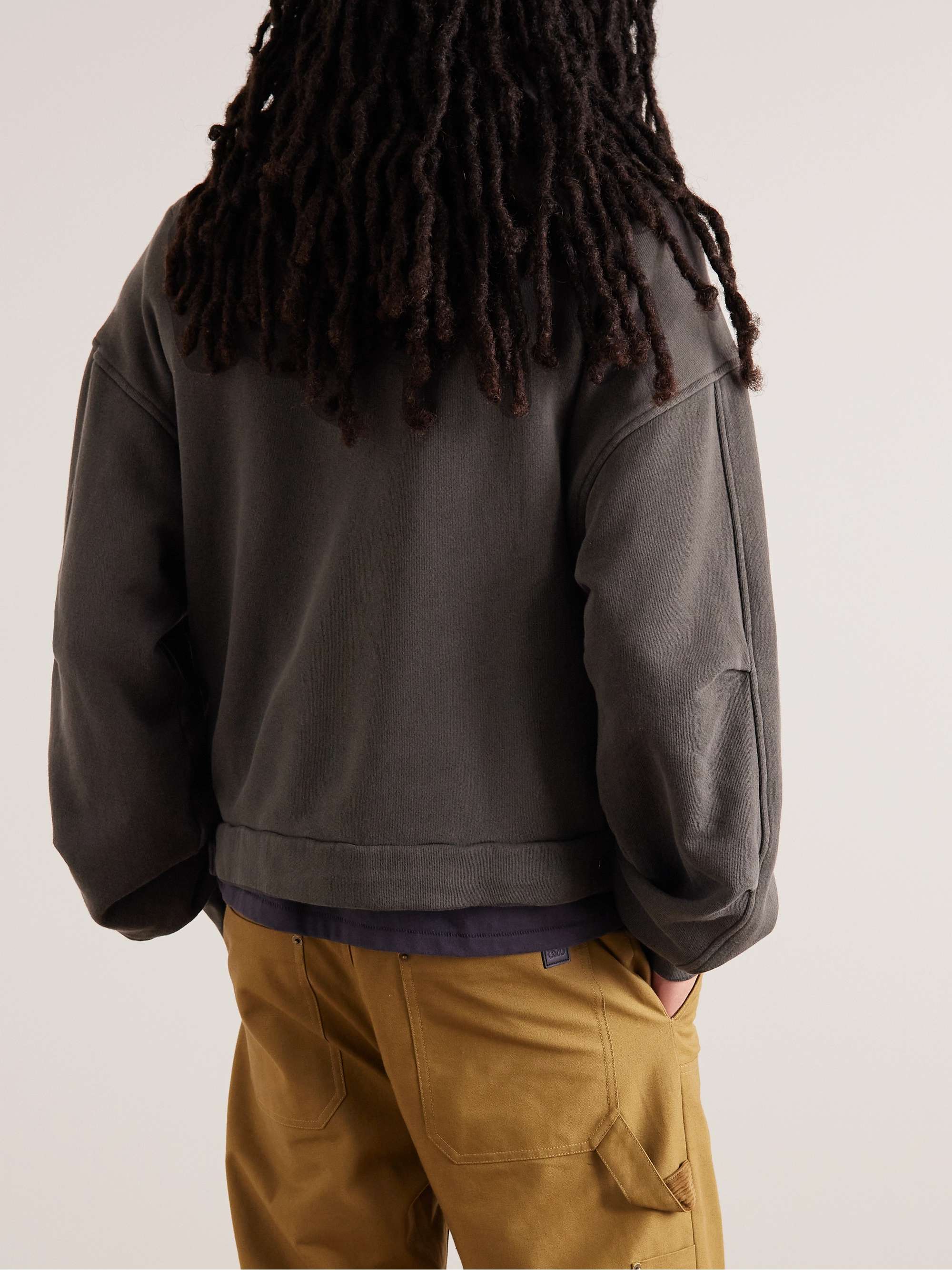 LES TIEN Cotton-Jersey Bomber Jacket
