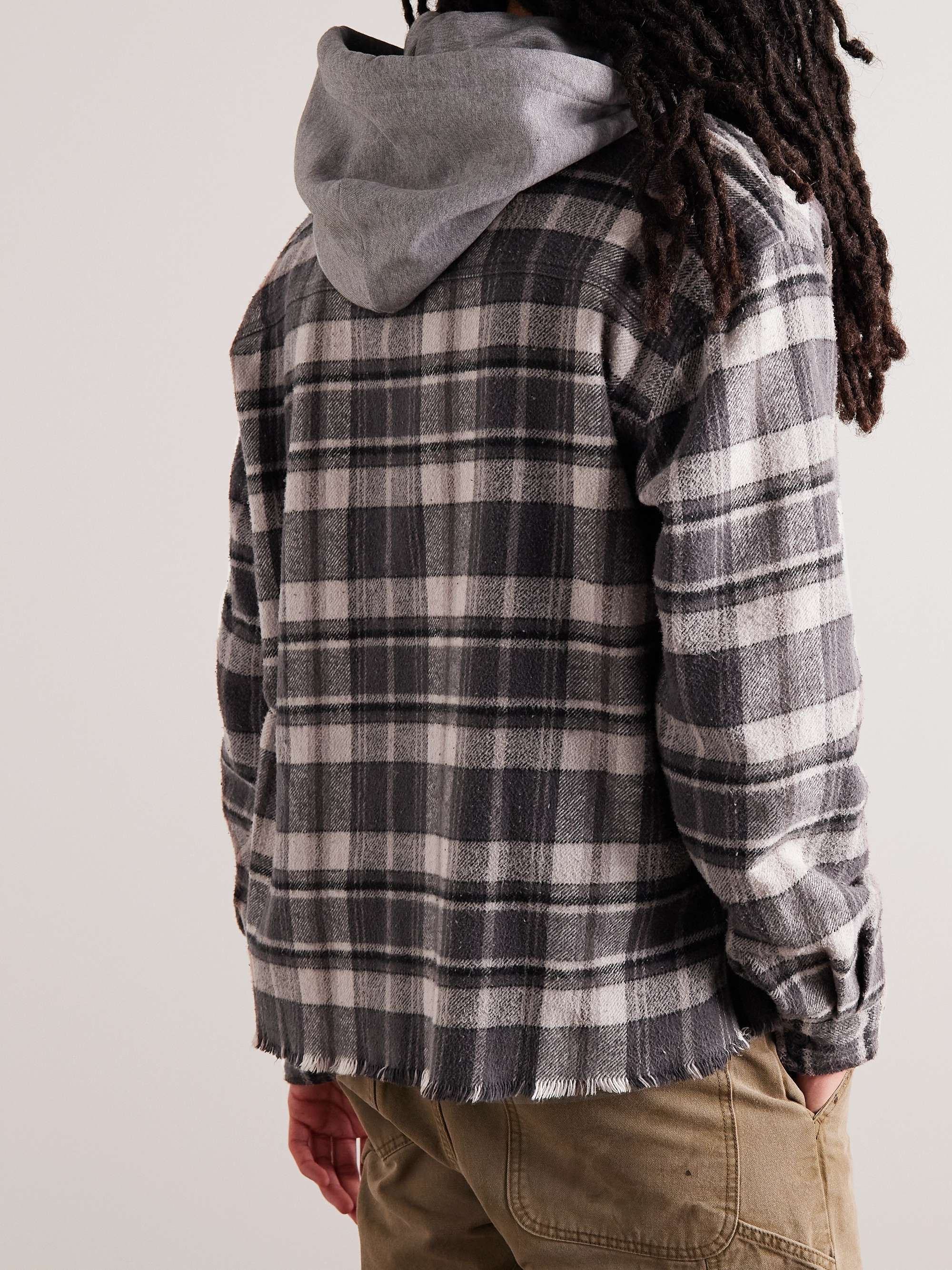 JOHN ELLIOTT Hemi Checked Cotton-Flannel Shirt