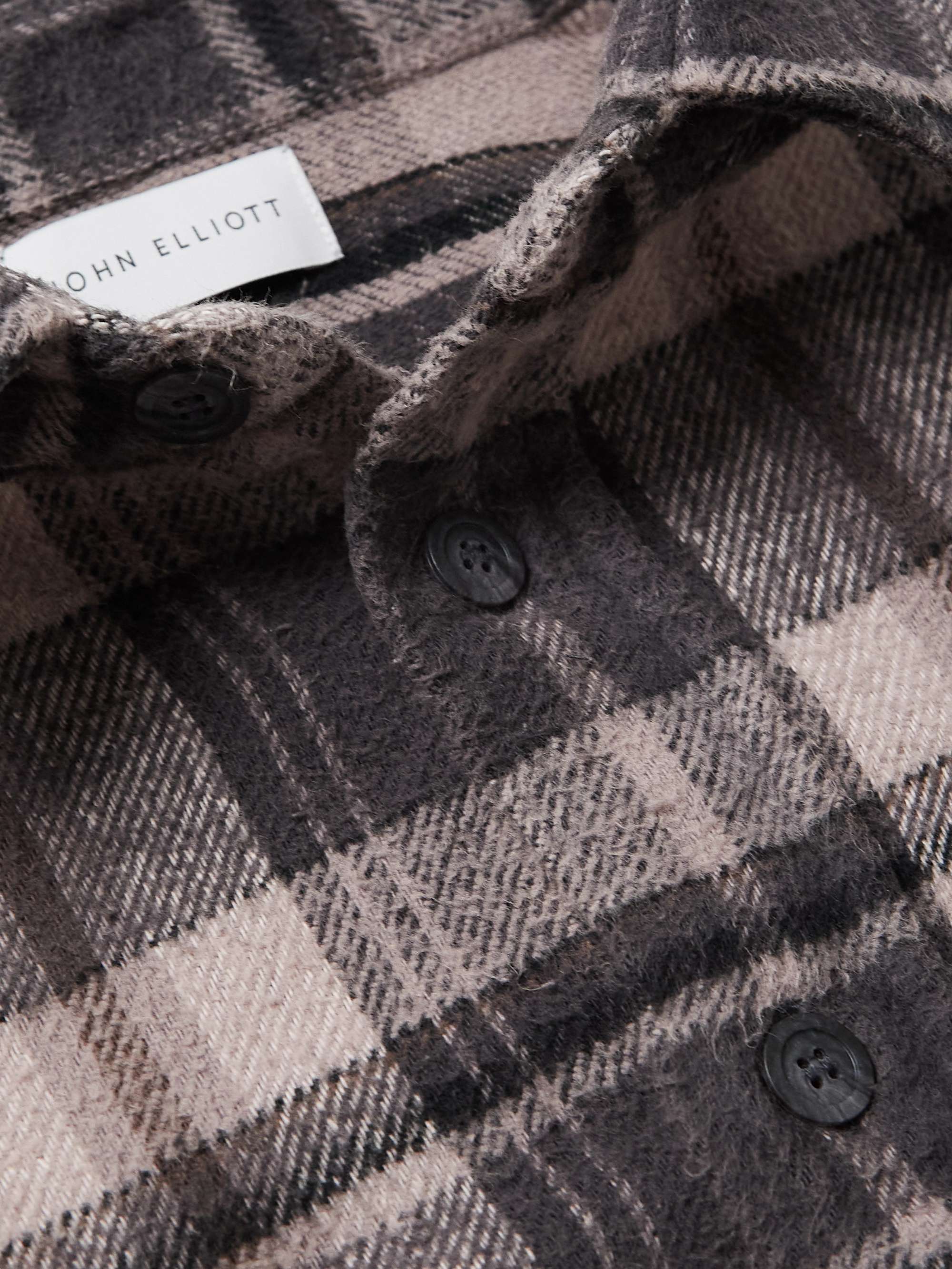 JOHN ELLIOTT Hemi Checked Cotton-Flannel Shirt