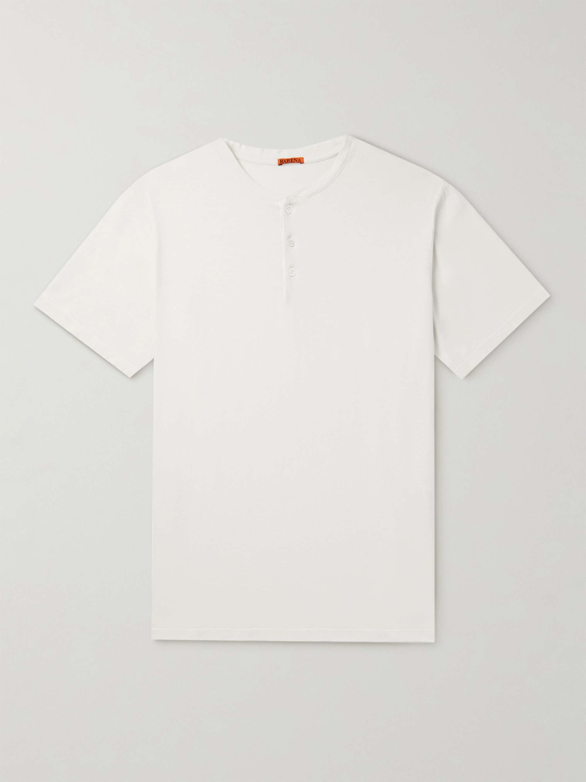 BARENA Cotton-Jersey Henley T-Shirt