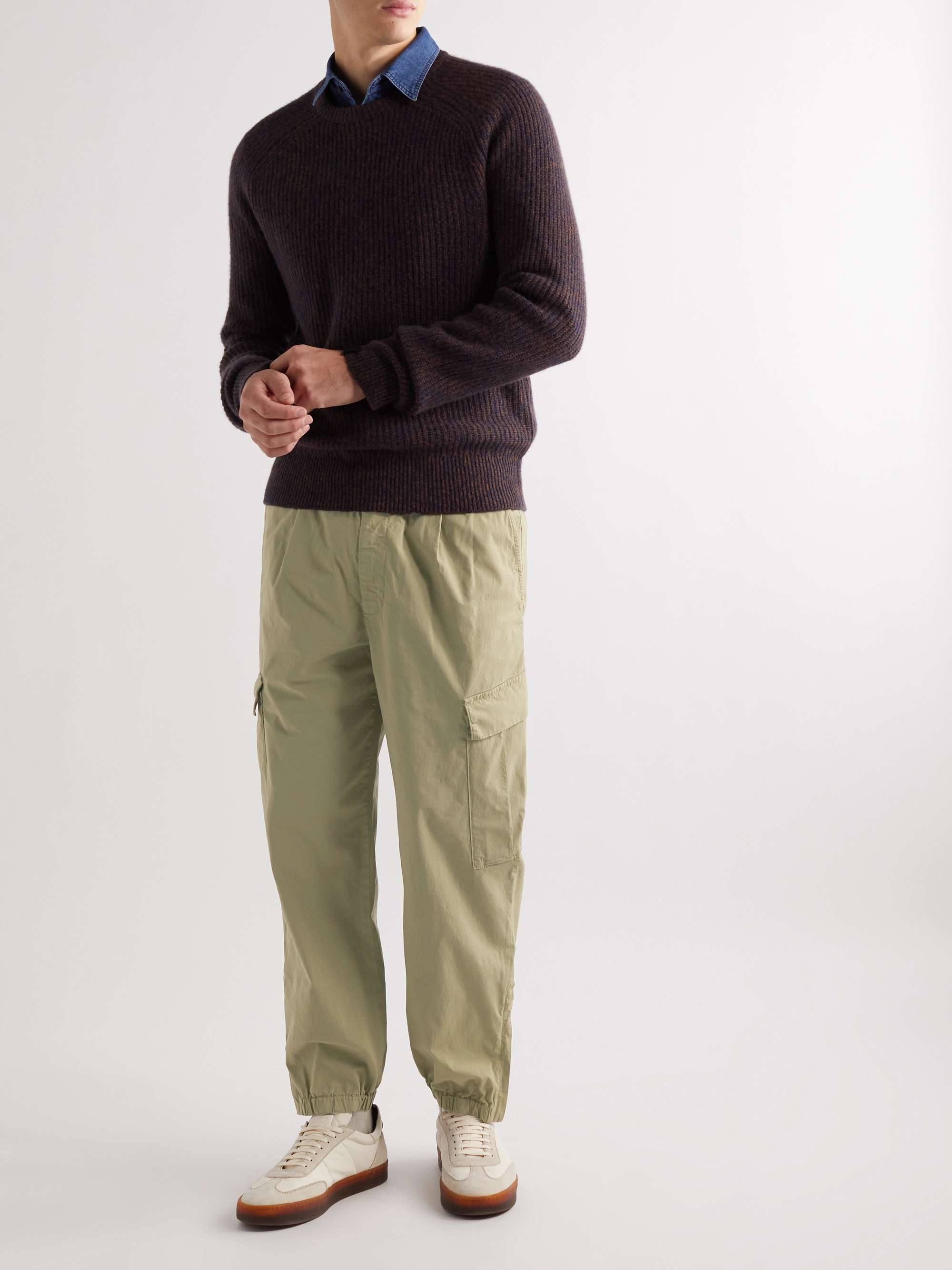 BARENA Rambagio Tapered Cotton-Blend Trousers