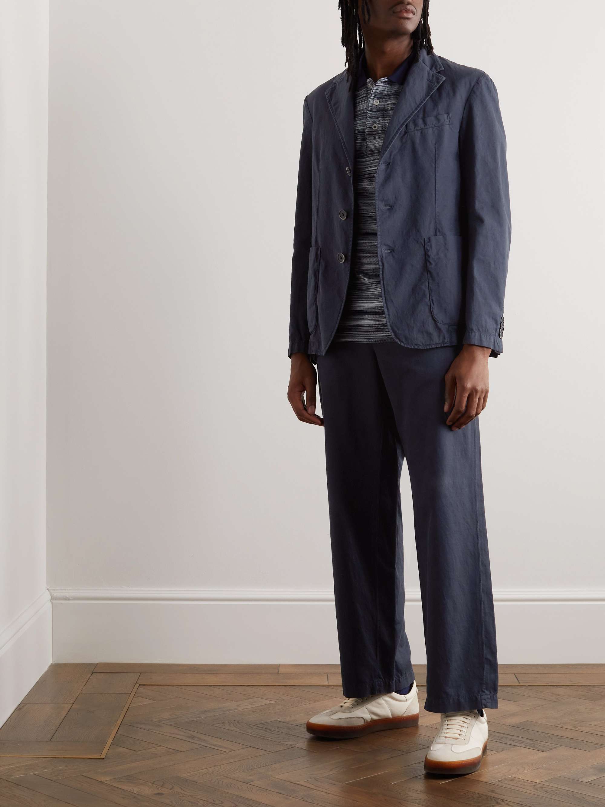 Velier Straight-Leg Cotton-Blend Suit Trousers