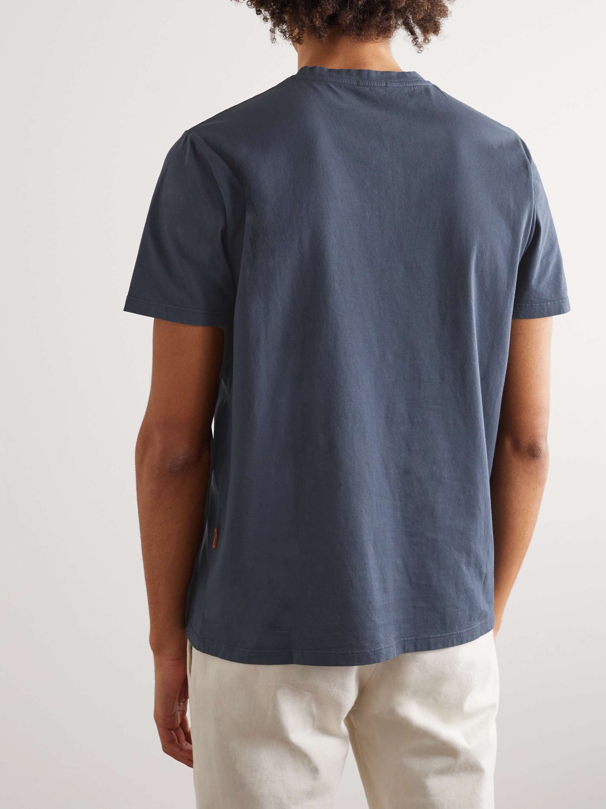 BARENA Cotton-Jersey Henley T-Shirt