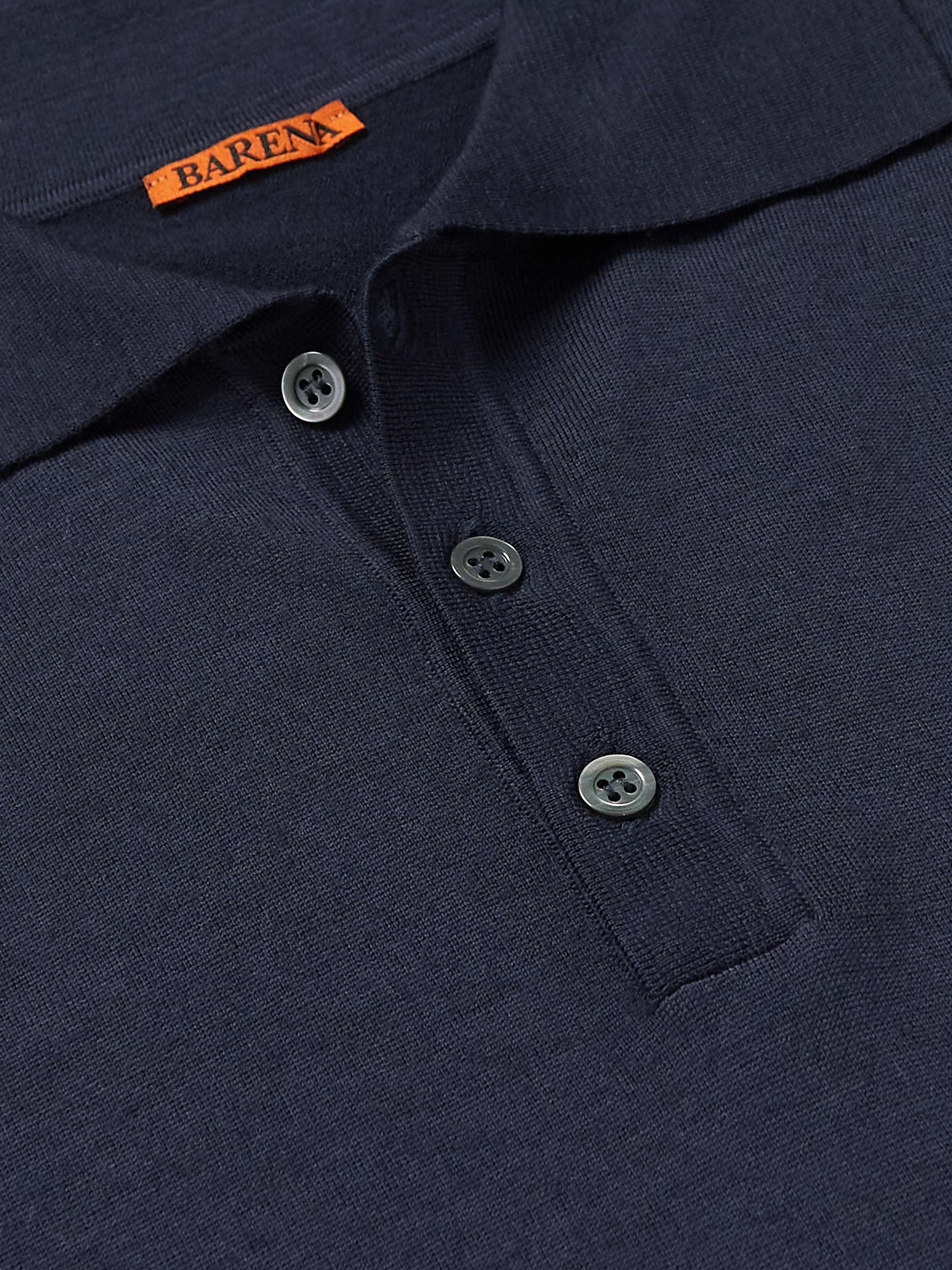 BARENA Slim-Fit Pevaron Merino Wool Polo Shirt