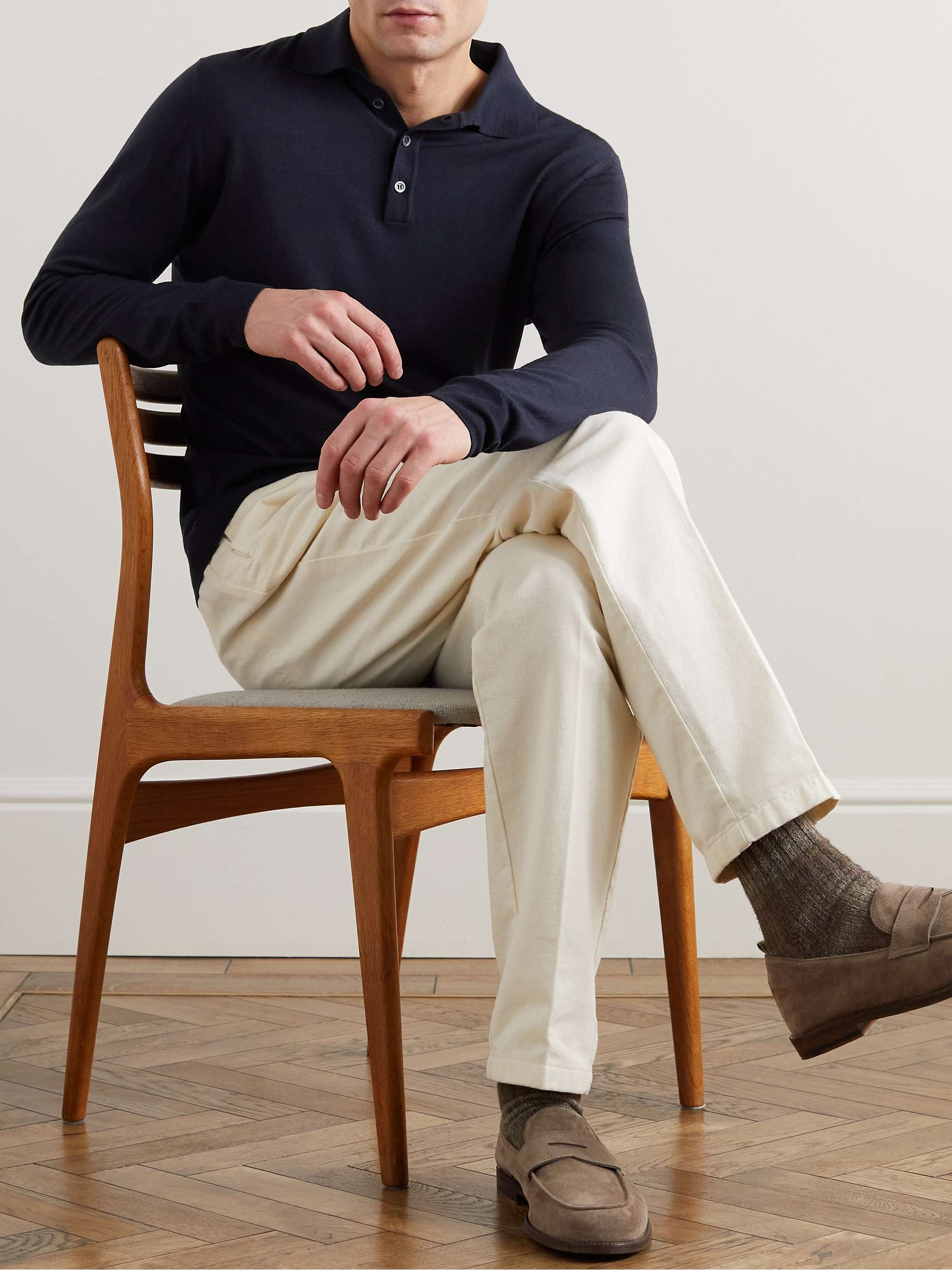 BARENA Slim-Fit Pevaron Merino Wool Polo Shirt