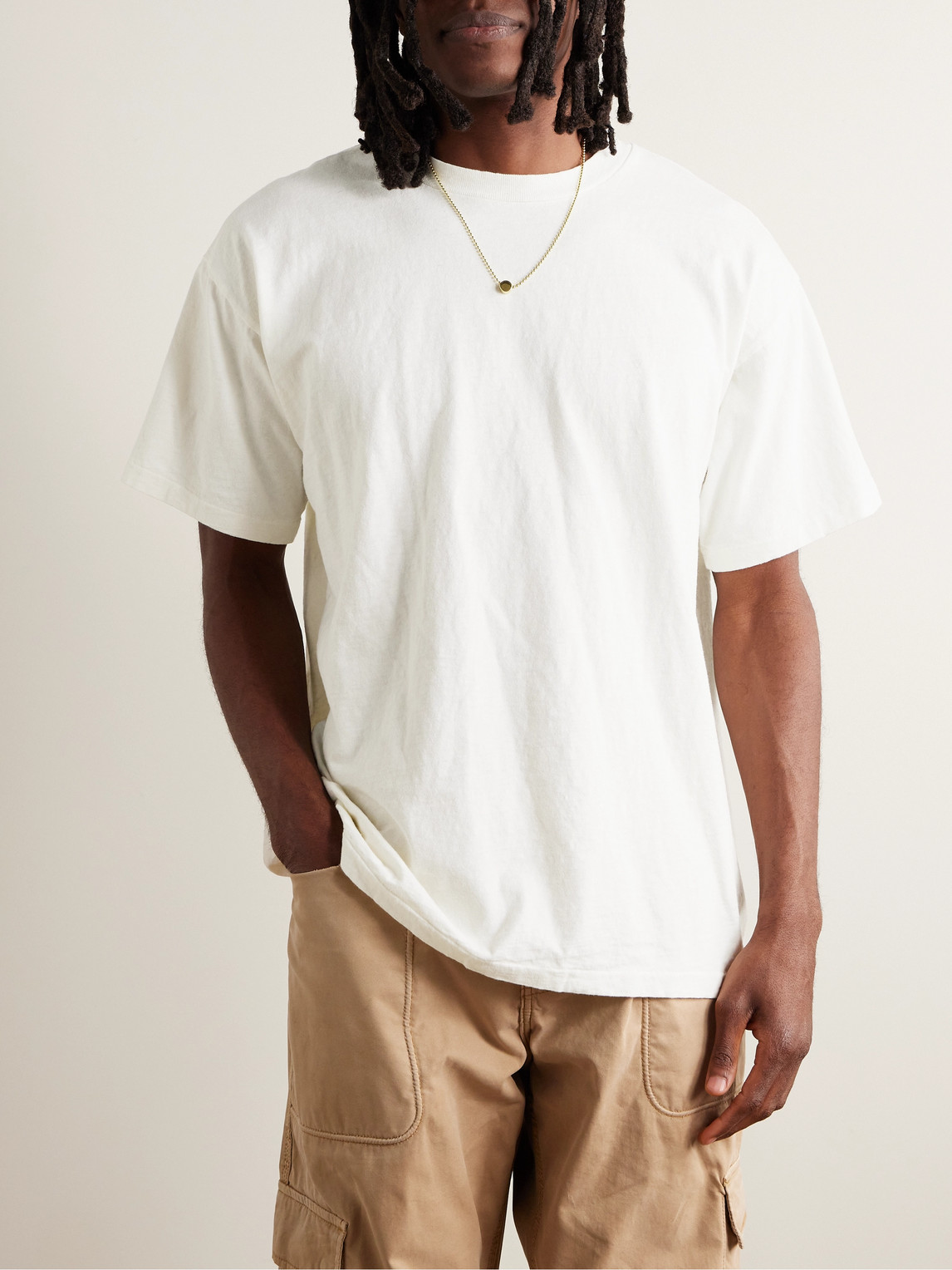 John Elliott Off-white Cotton T-shirt In Neutrals
