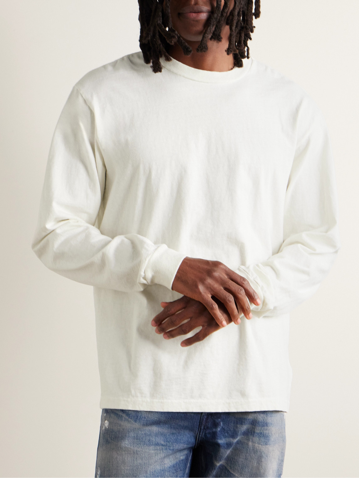 Shop John Elliott University Cotton-jersey T-shirt In Neutrals