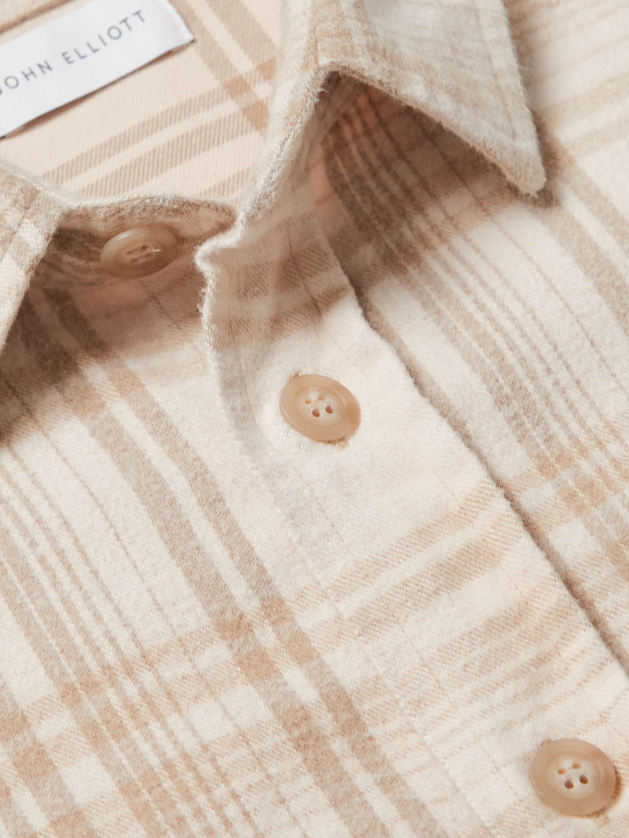 JOHN ELLIOTT Hemi Checked Cotton-Flannel Shirt