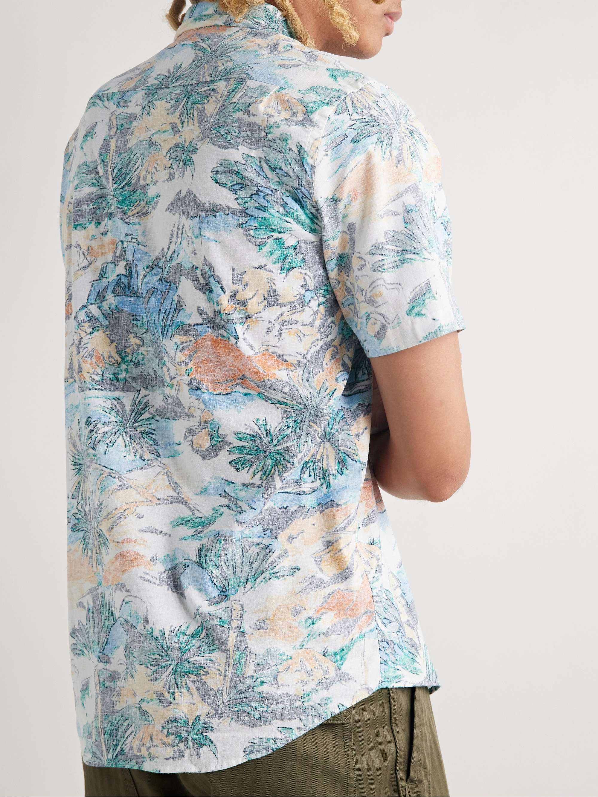 FAHERTY Breeze Printed Hemp-Blend Shirt