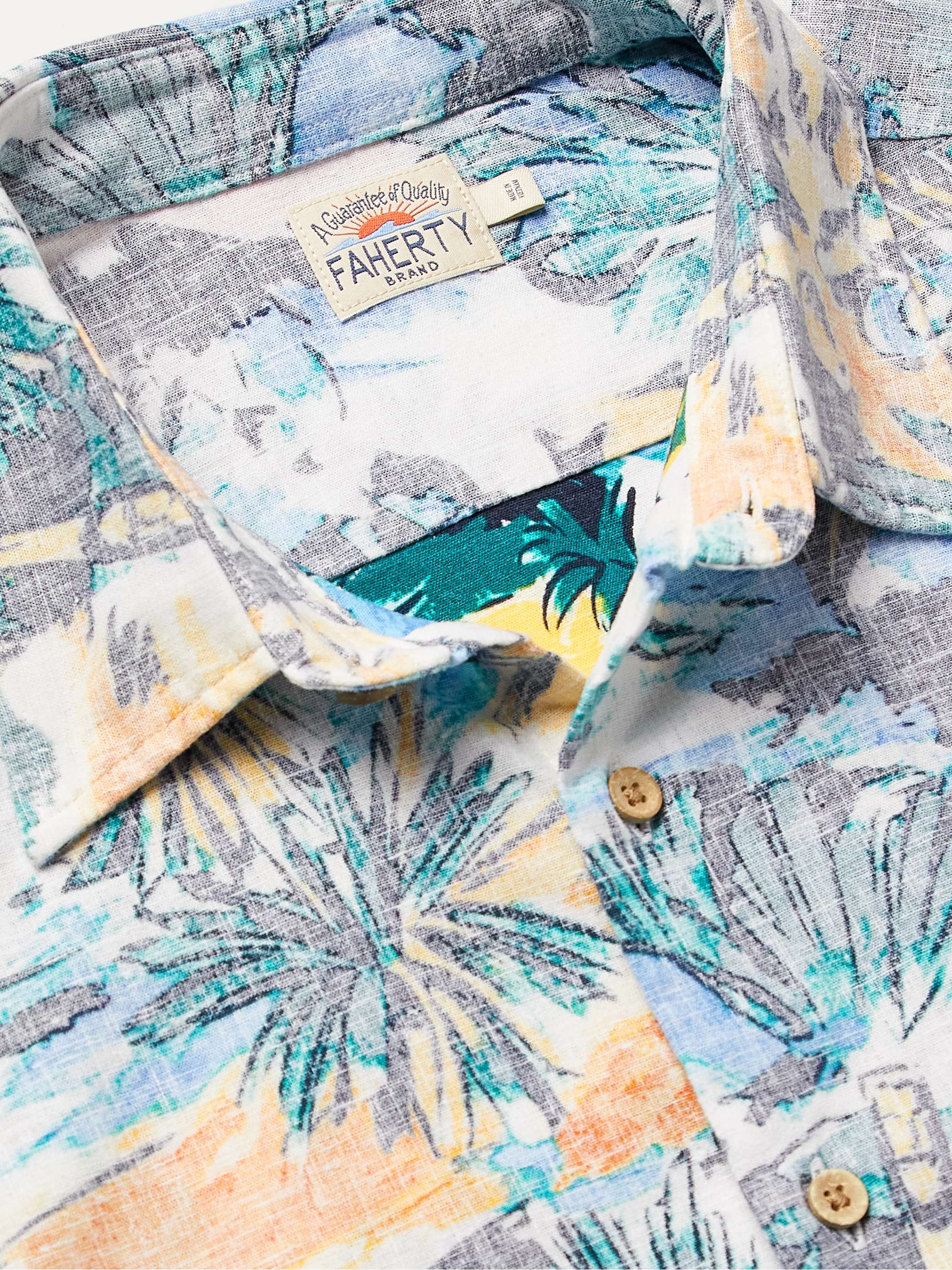 FAHERTY Breeze Printed Hemp-Blend Shirt