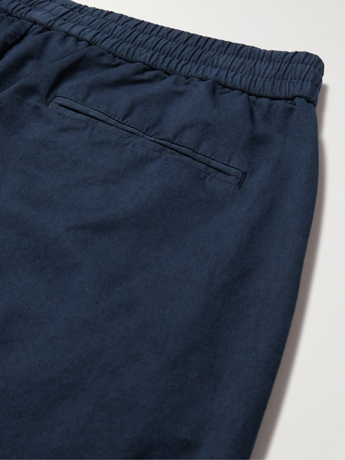 Straight-Leg Cotton And Linen-Blend Drawstring Trousers