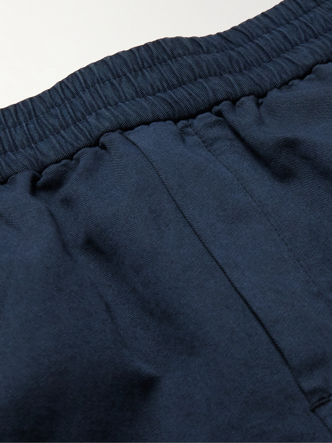 Straight-Leg Cotton And Linen-Blend Drawstring Trousers