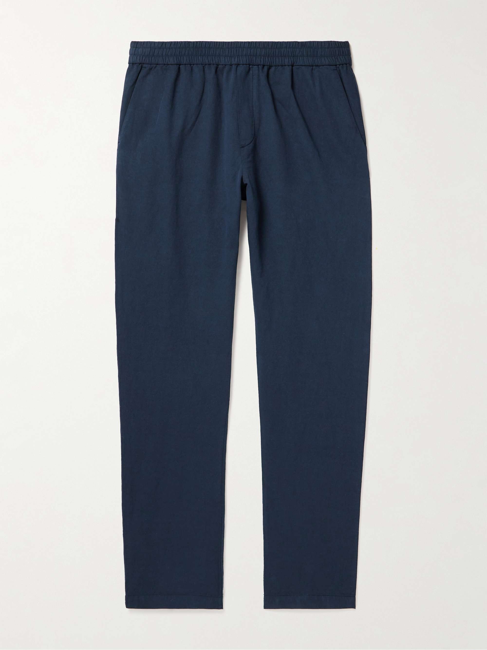 SUNSPEL Straight-Leg Cotton and Linen-Blend Trousers