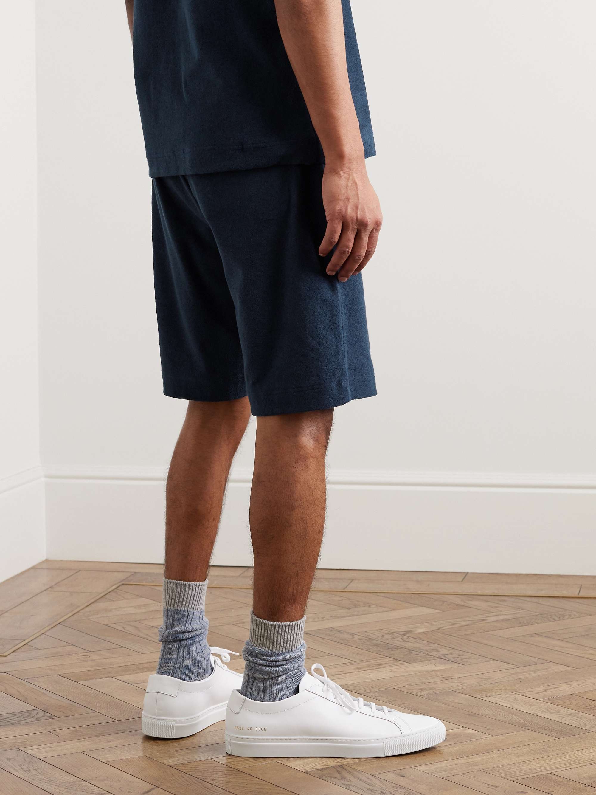 SUNSPEL Tapered Cotton-Terry Drawstring Shorts for Men | MR PORTER