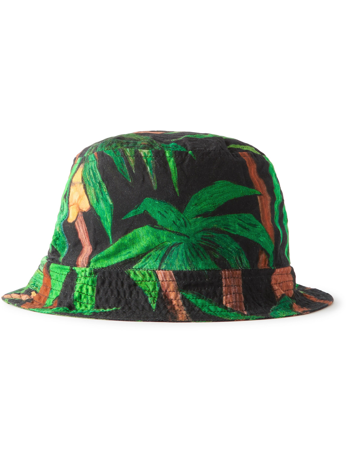 ENDLESS JOY - Printed TENCEL™ Lyocell Bucket Hat - Men - Black