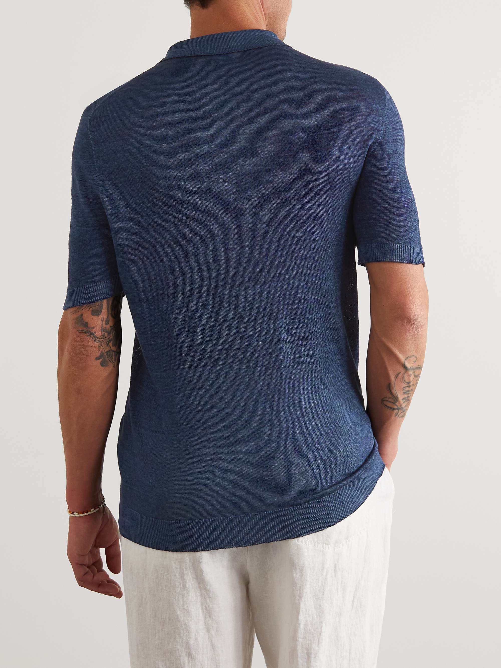 120% LINO Linen Polo Shirt for Men | MR PORTER