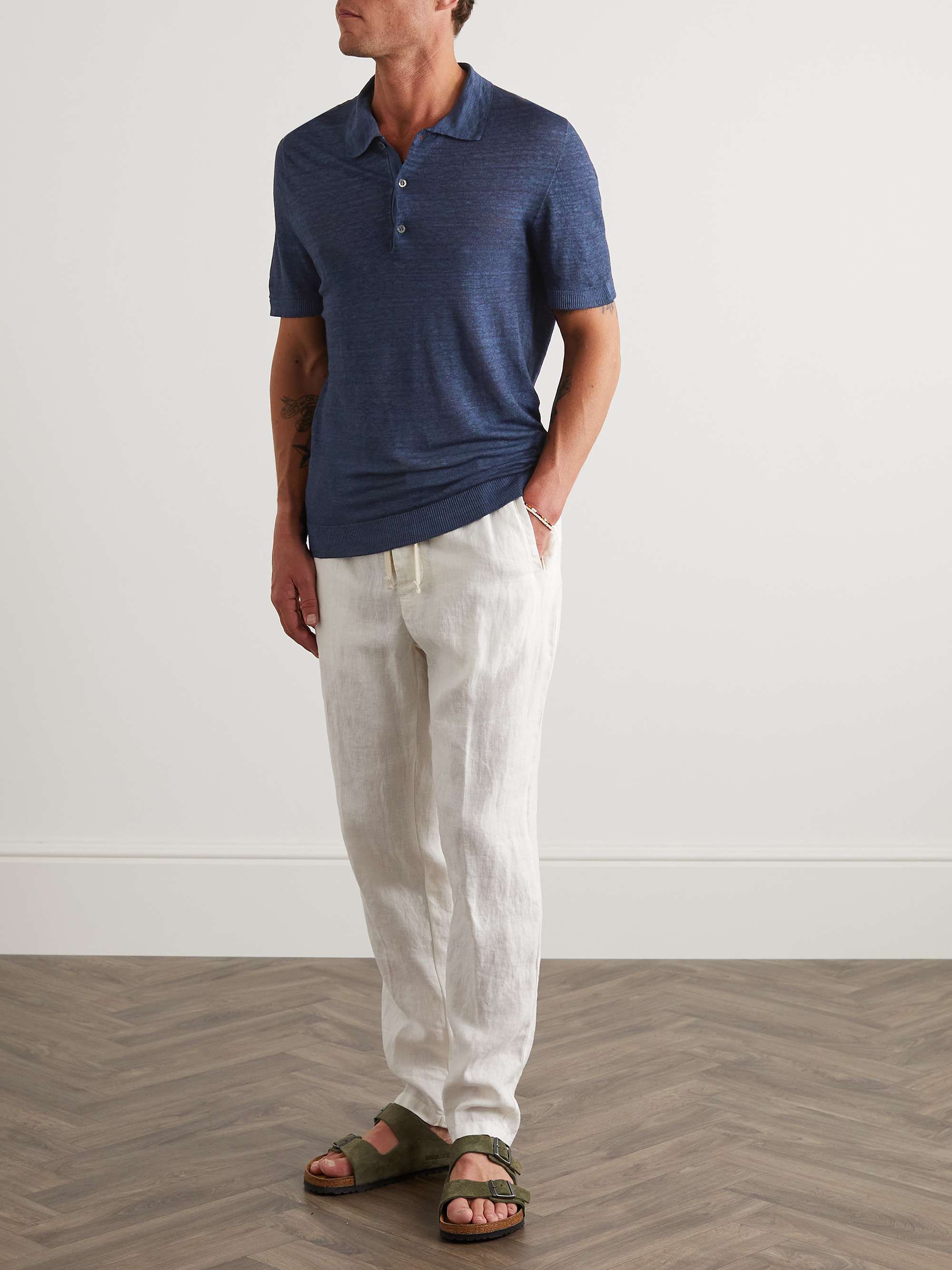 120% LINO Linen Polo Shirt | MR PORTER