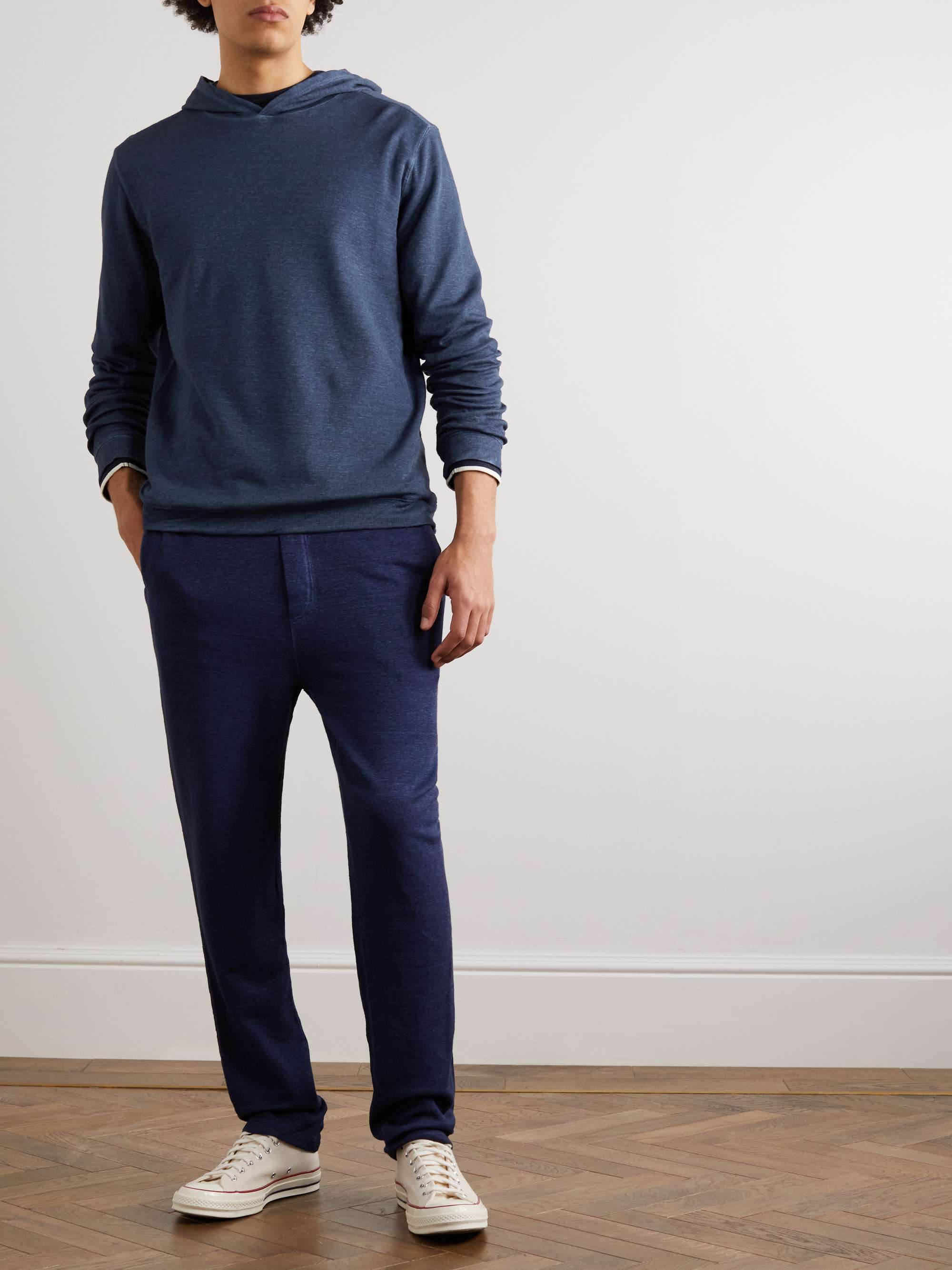 120% LINO Stretch-Linen and Cotton-Blend Hoodie for Men | MR PORTER