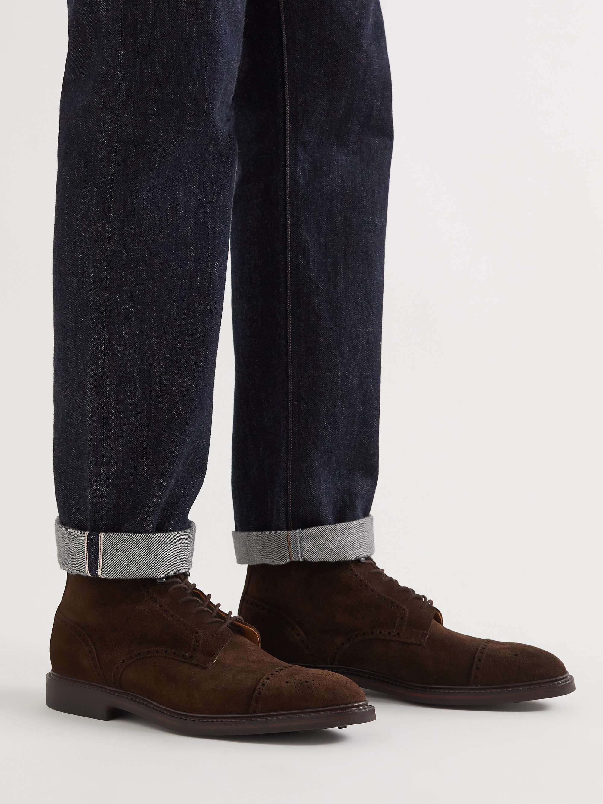GEORGE CLEVERLEY Toby Suede Brogue Boots