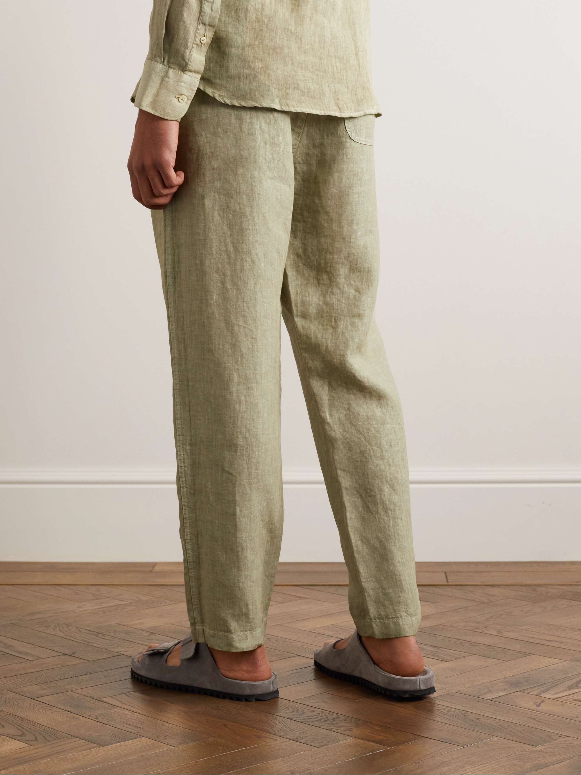 120% LINO Straight-Leg Linen Trousers