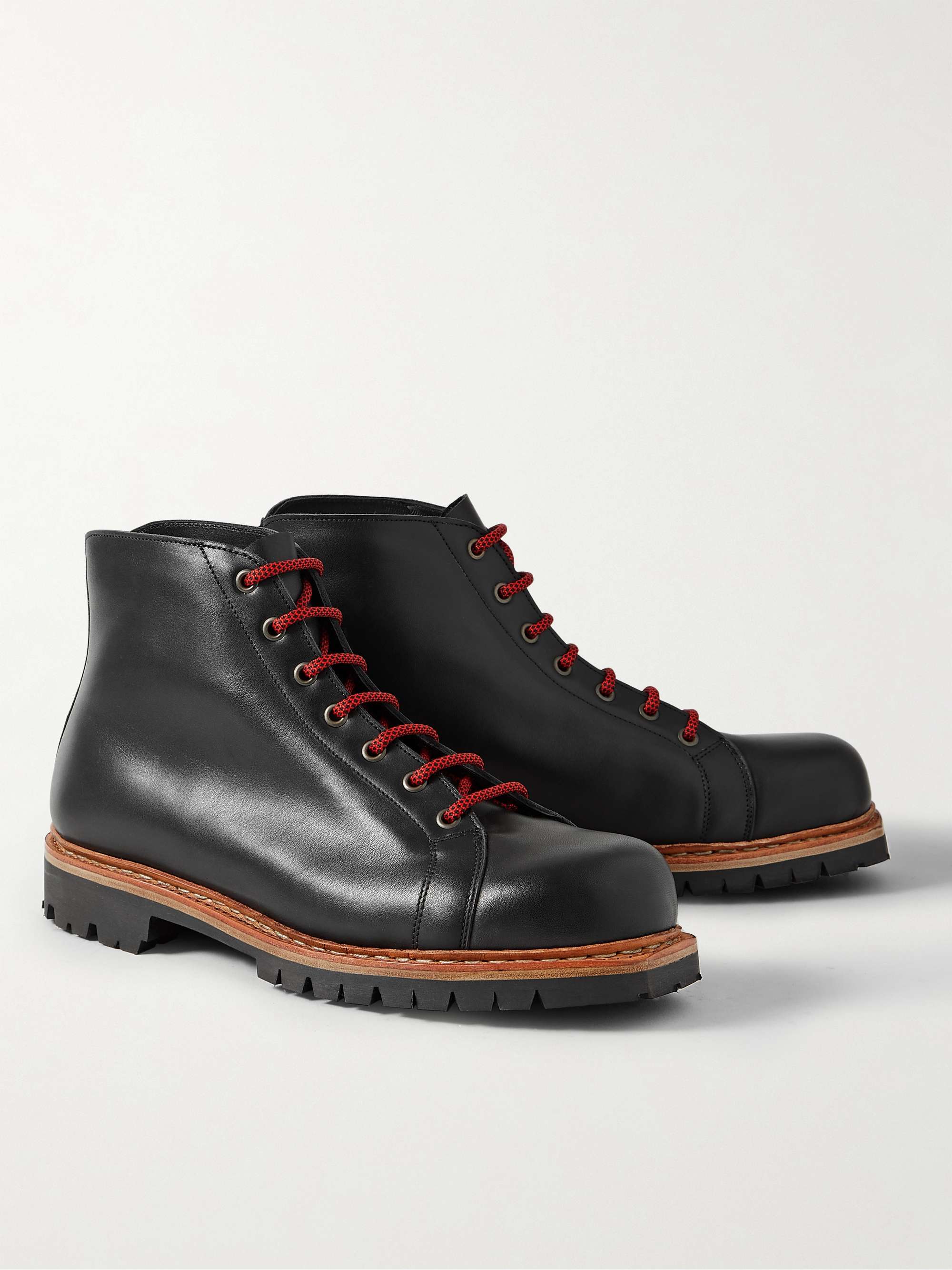 GEORGE CLEVERLEY Edmund Shearling-Lined Leather Boots