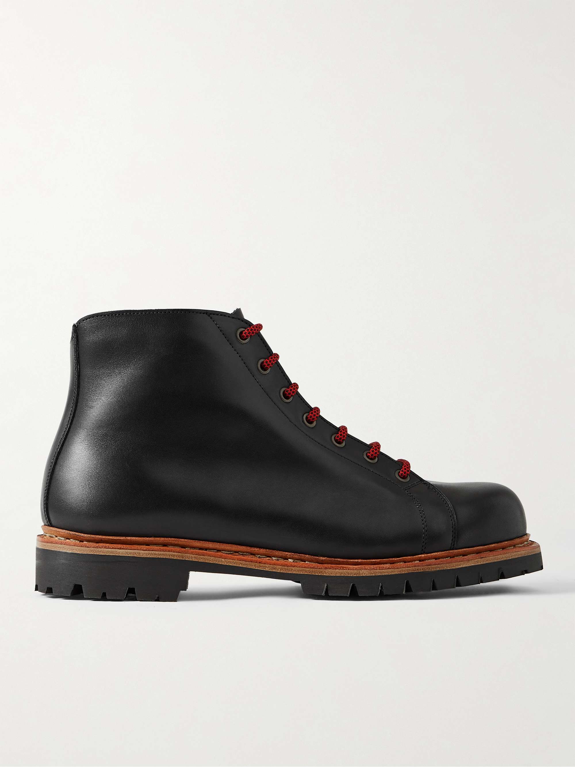 GEORGE CLEVERLEY Edmund Shearling-Lined Leather Boots