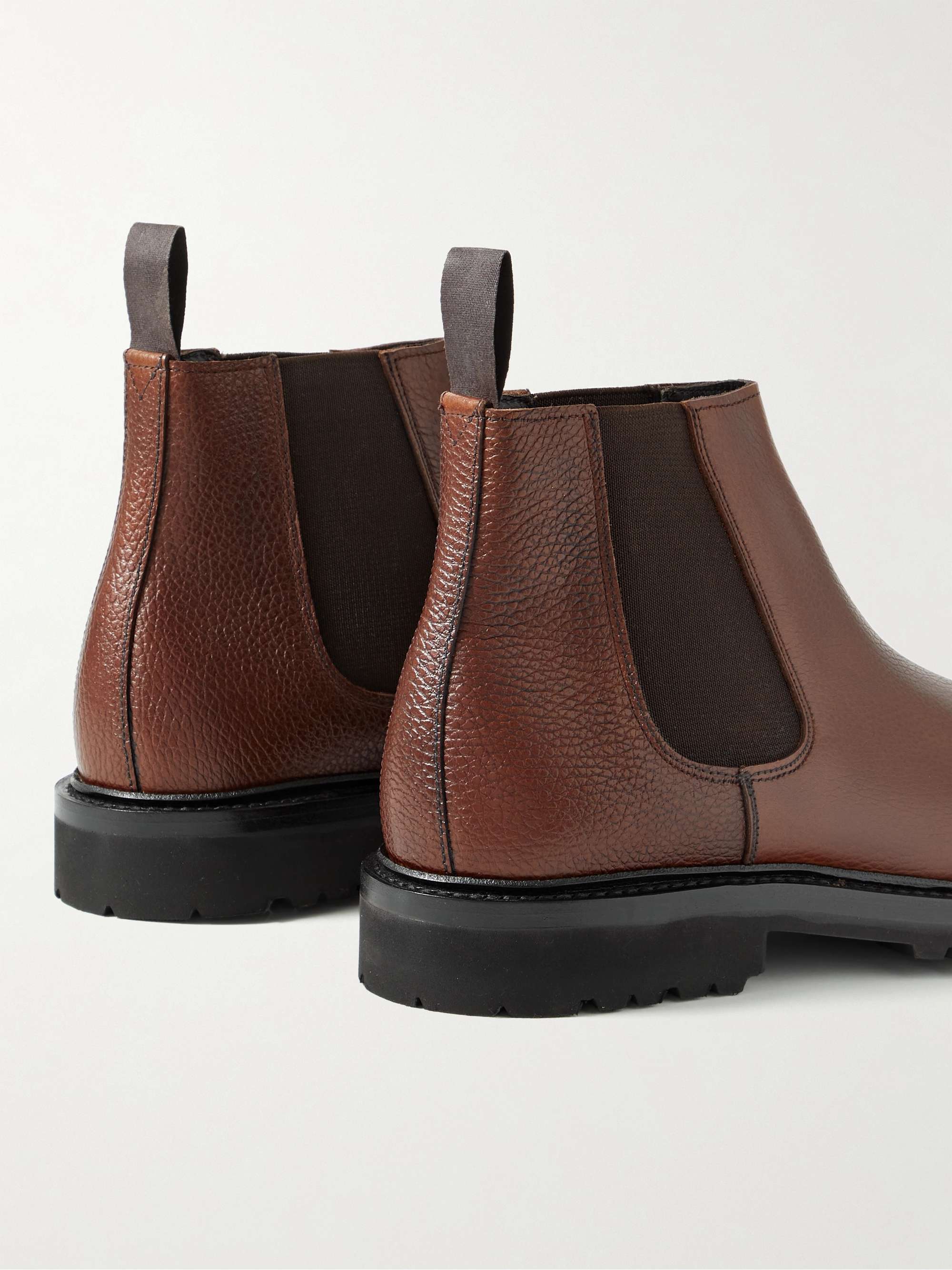 GEORGE CLEVERLEY Jason Full-Grain Leather Chelsea Boots