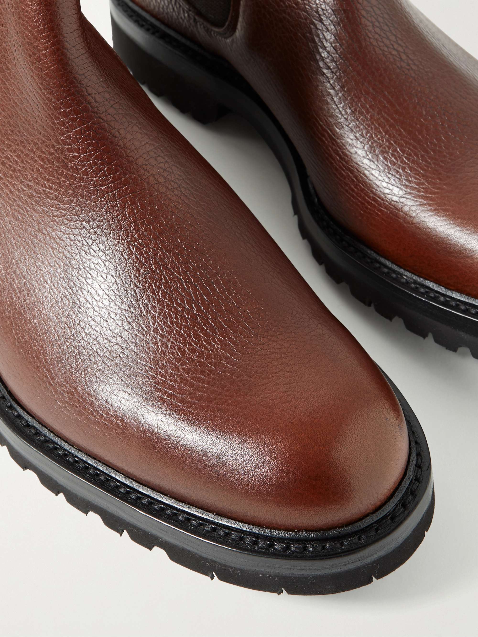 GEORGE CLEVERLEY Jason Full-Grain Leather Chelsea Boots