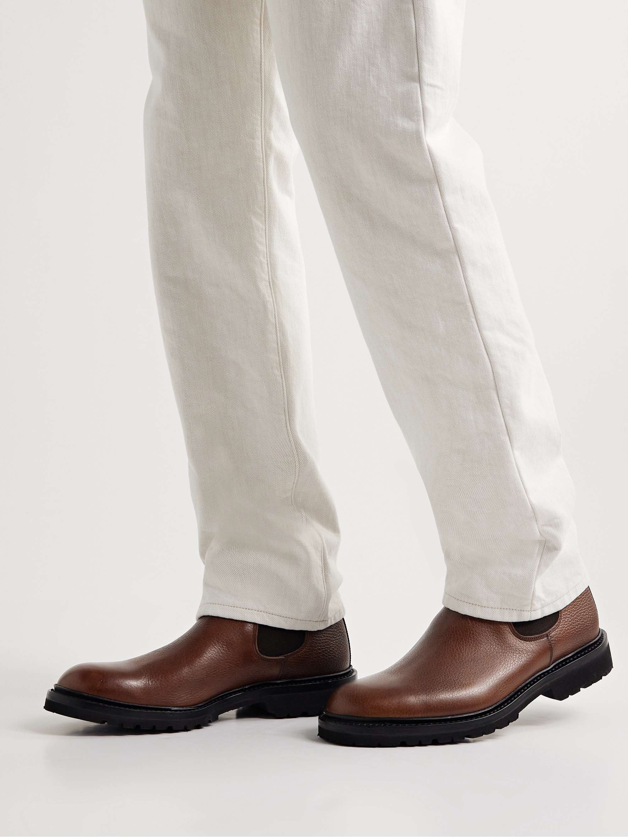 GEORGE CLEVERLEY Jason Full-Grain Leather Chelsea Boots