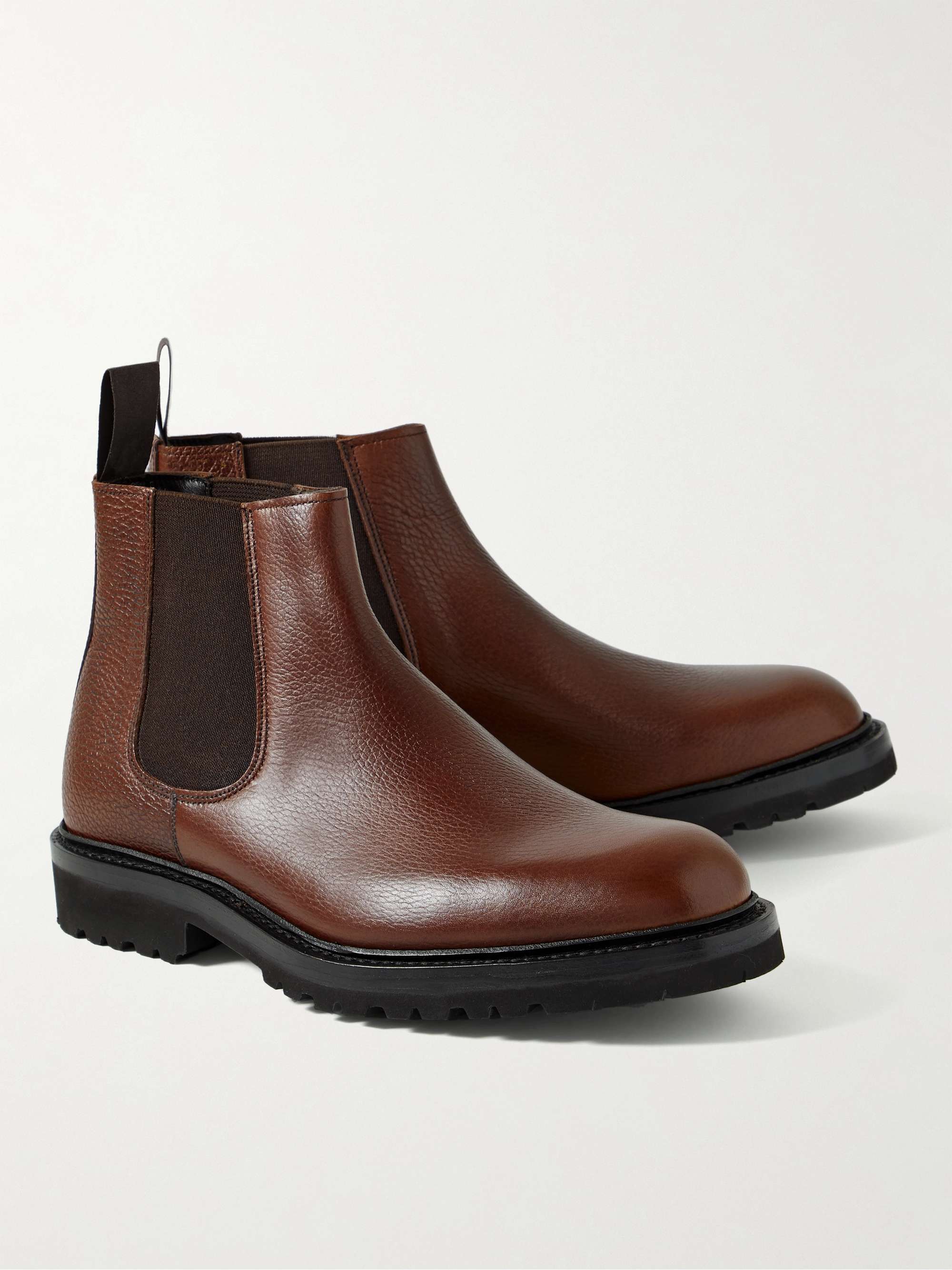 GEORGE CLEVERLEY Jason Full-Grain Leather Chelsea Boots
