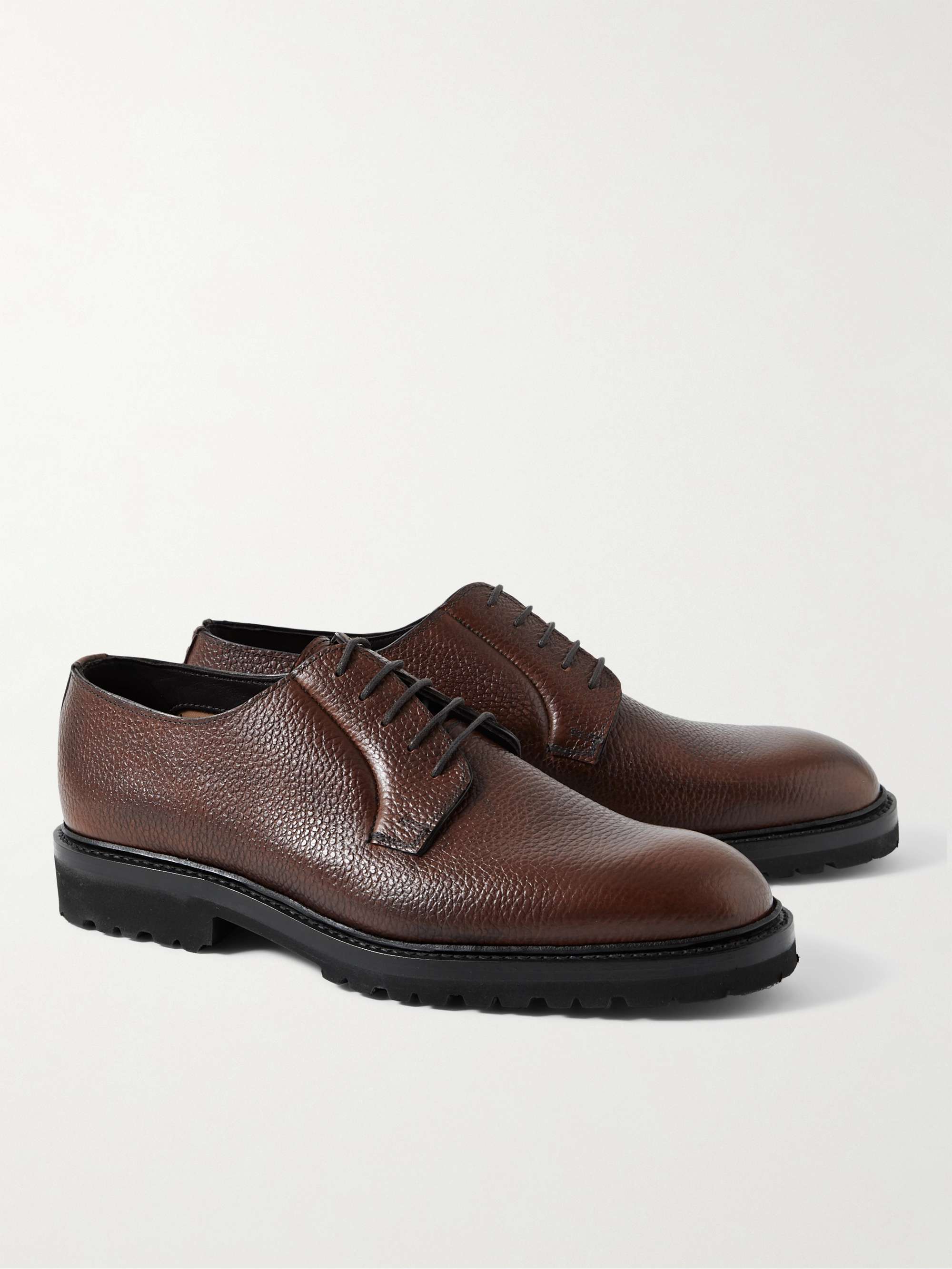 GEORGE CLEVERLEY Archie Full-Grain Leather Derby Shoes