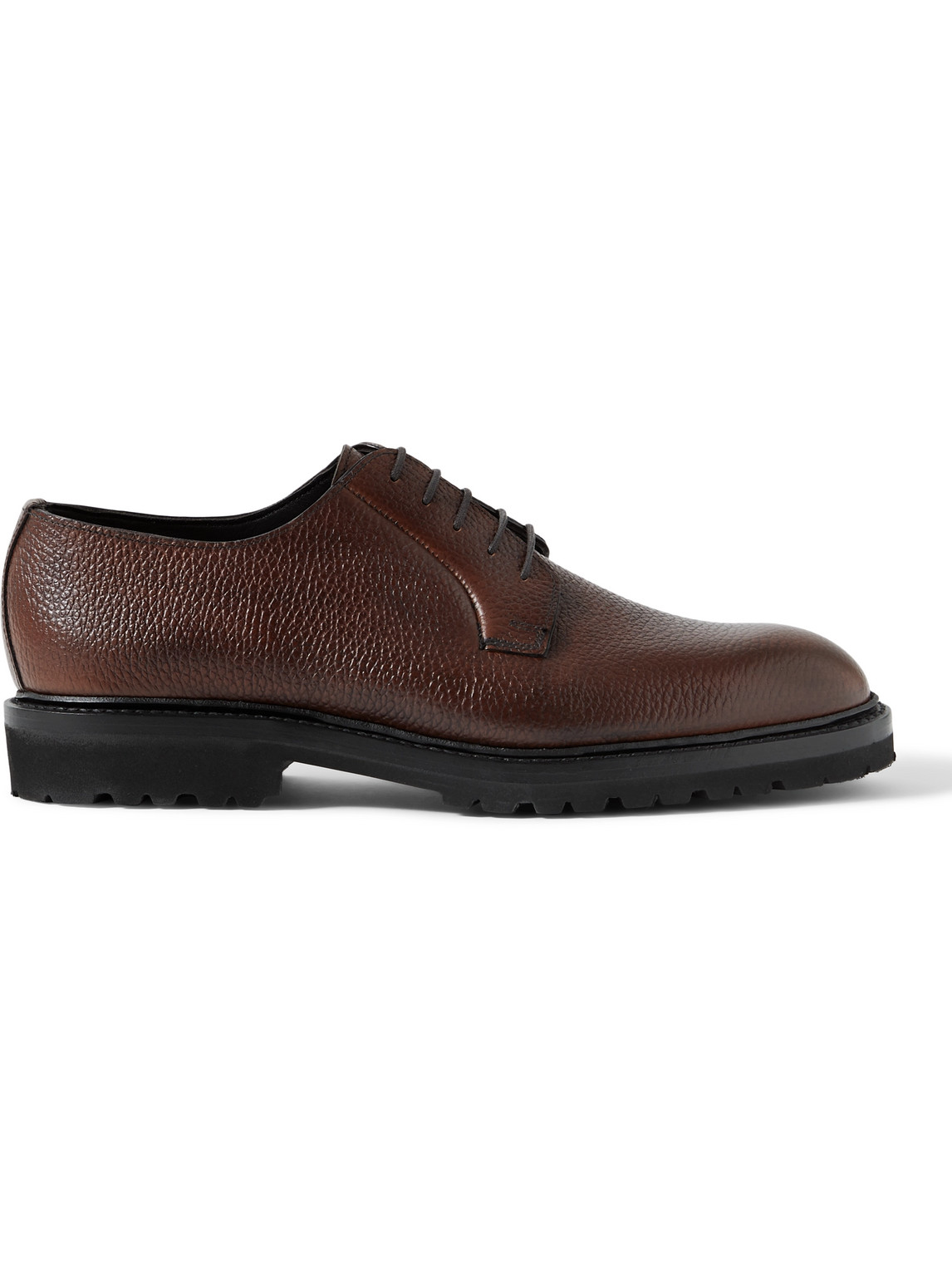 George Cleverley Archie Full-grain Leather Derby Shoes In Brown