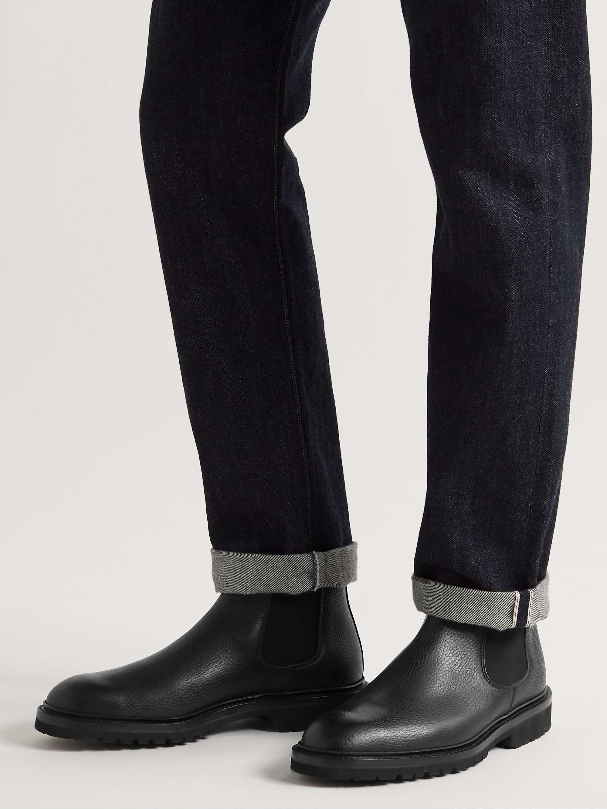 GEORGE CLEVERLEY Jason Full-Grain Leather Chelsea Boots