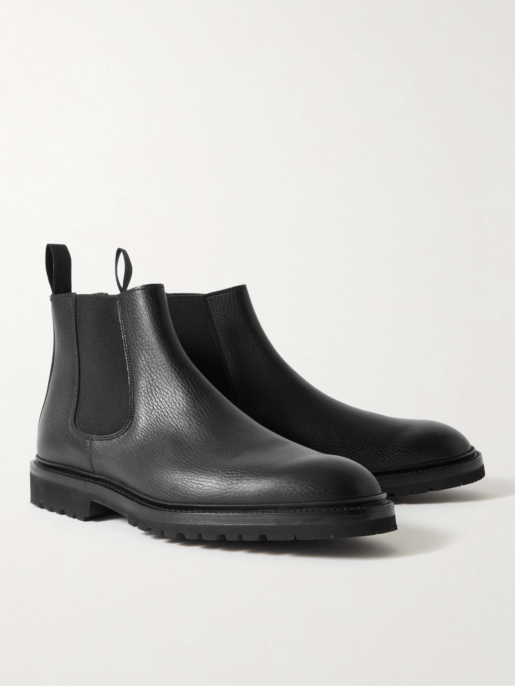 GEORGE CLEVERLEY Jason Full-Grain Leather Chelsea Boots