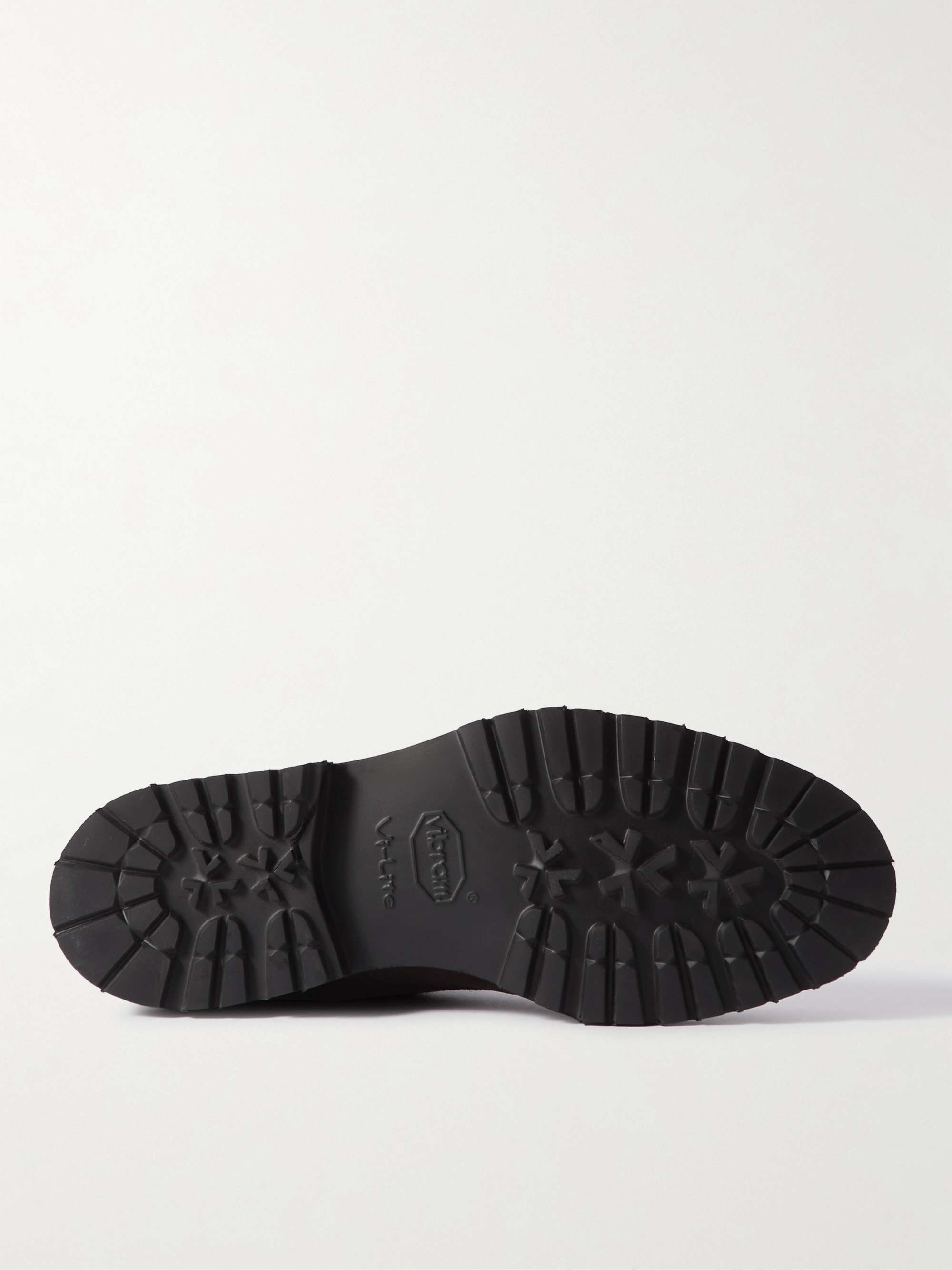 GEORGE CLEVERLEY Taron Leather-Trimmed Suede Derby Boots