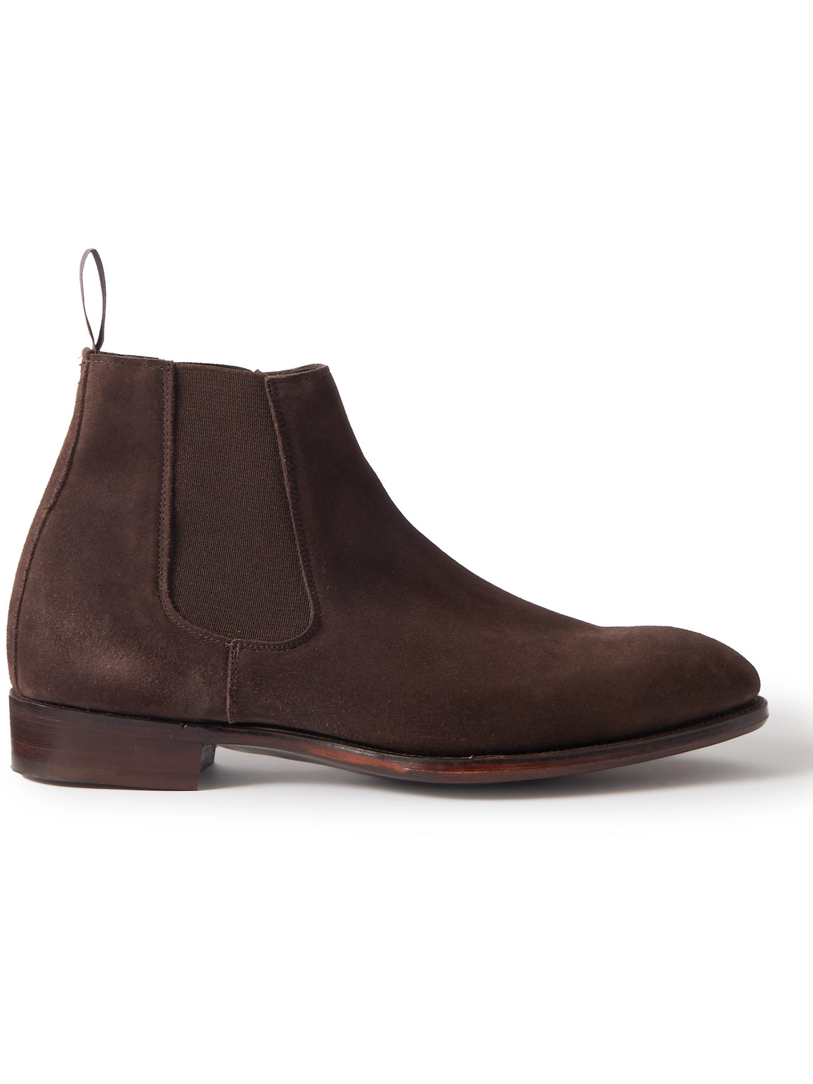George Cleverley Jason Suede Chelsea Boots In Brown