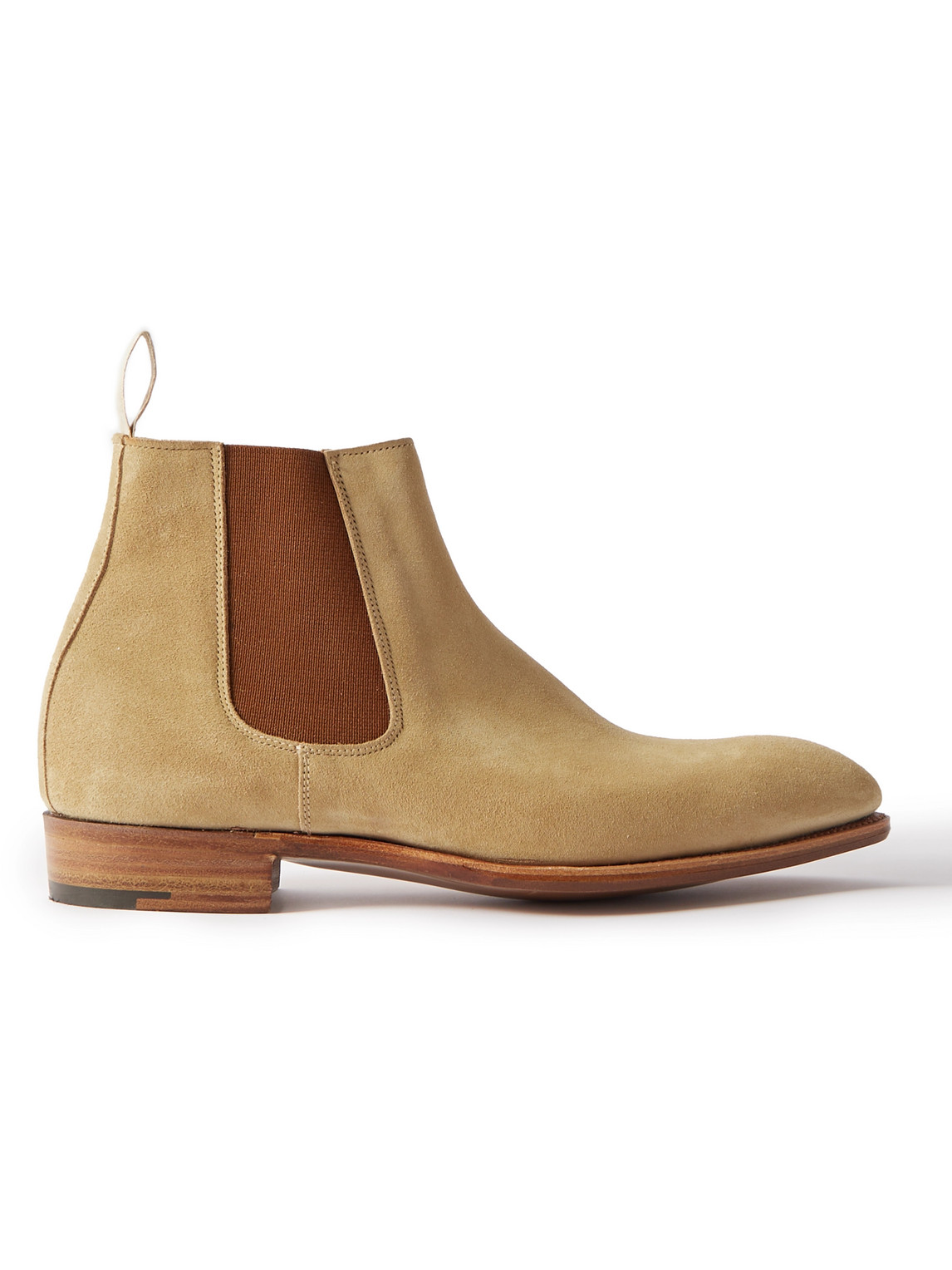 George Cleverley Jason Suede Chelsea Boots In Neutrals