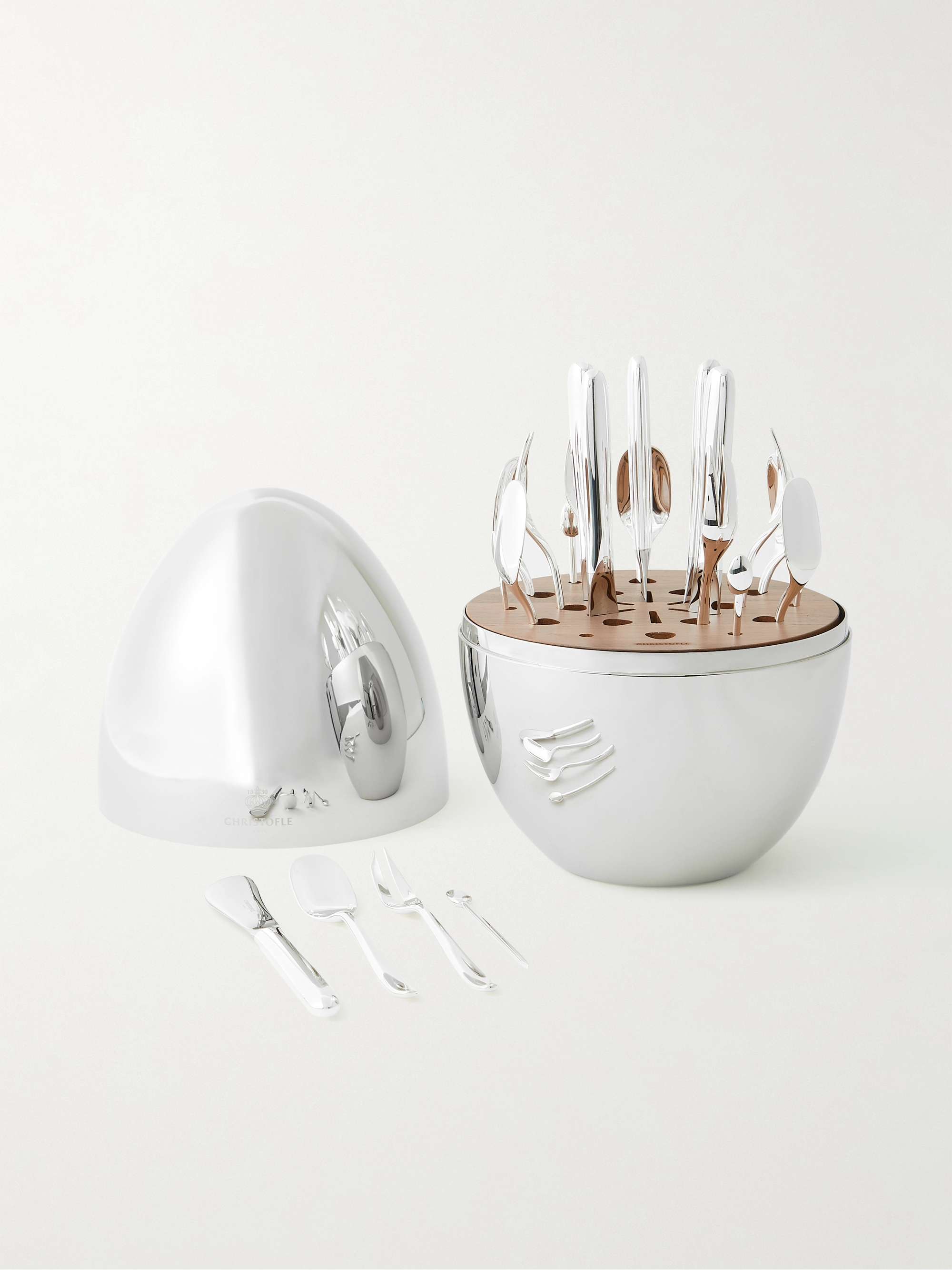 CHRISTOFLE MOOD Party Silver-Plated Flatware Set with Case