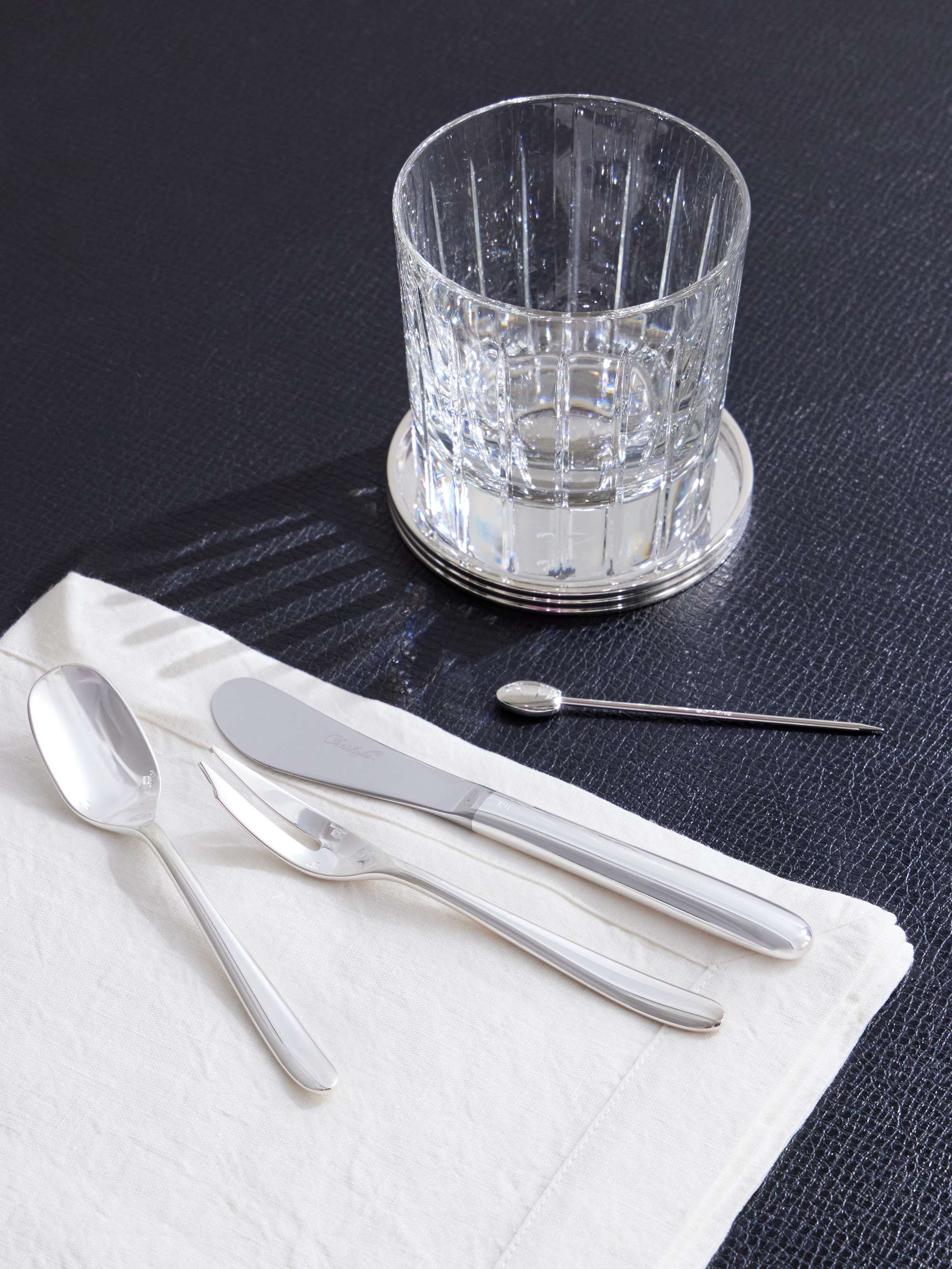 CHRISTOFLE MOOD Party Silver-Plated Flatware Set with Case