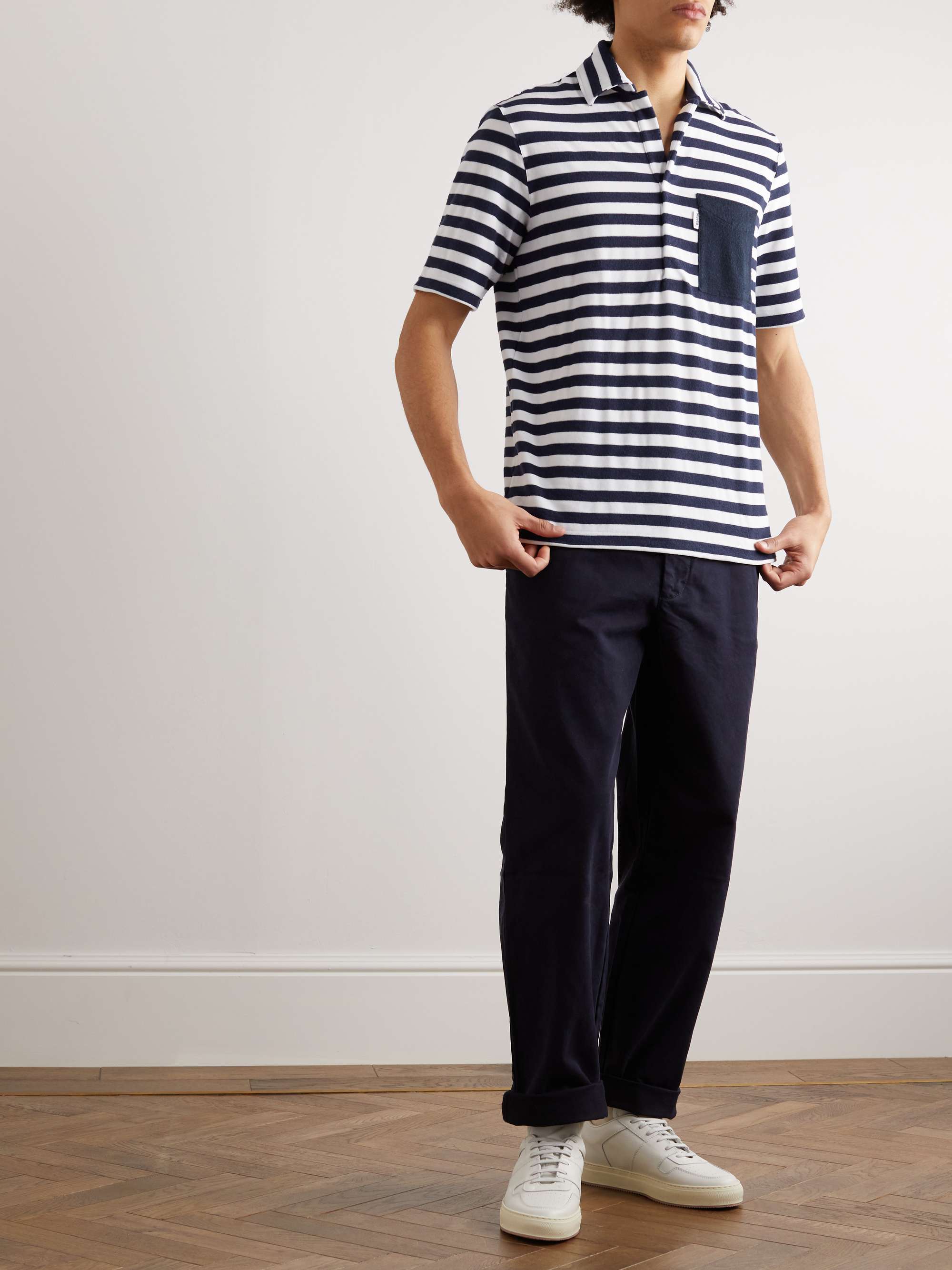 DOPPIAA Striped Terry Polo Shirt for Men | MR PORTER