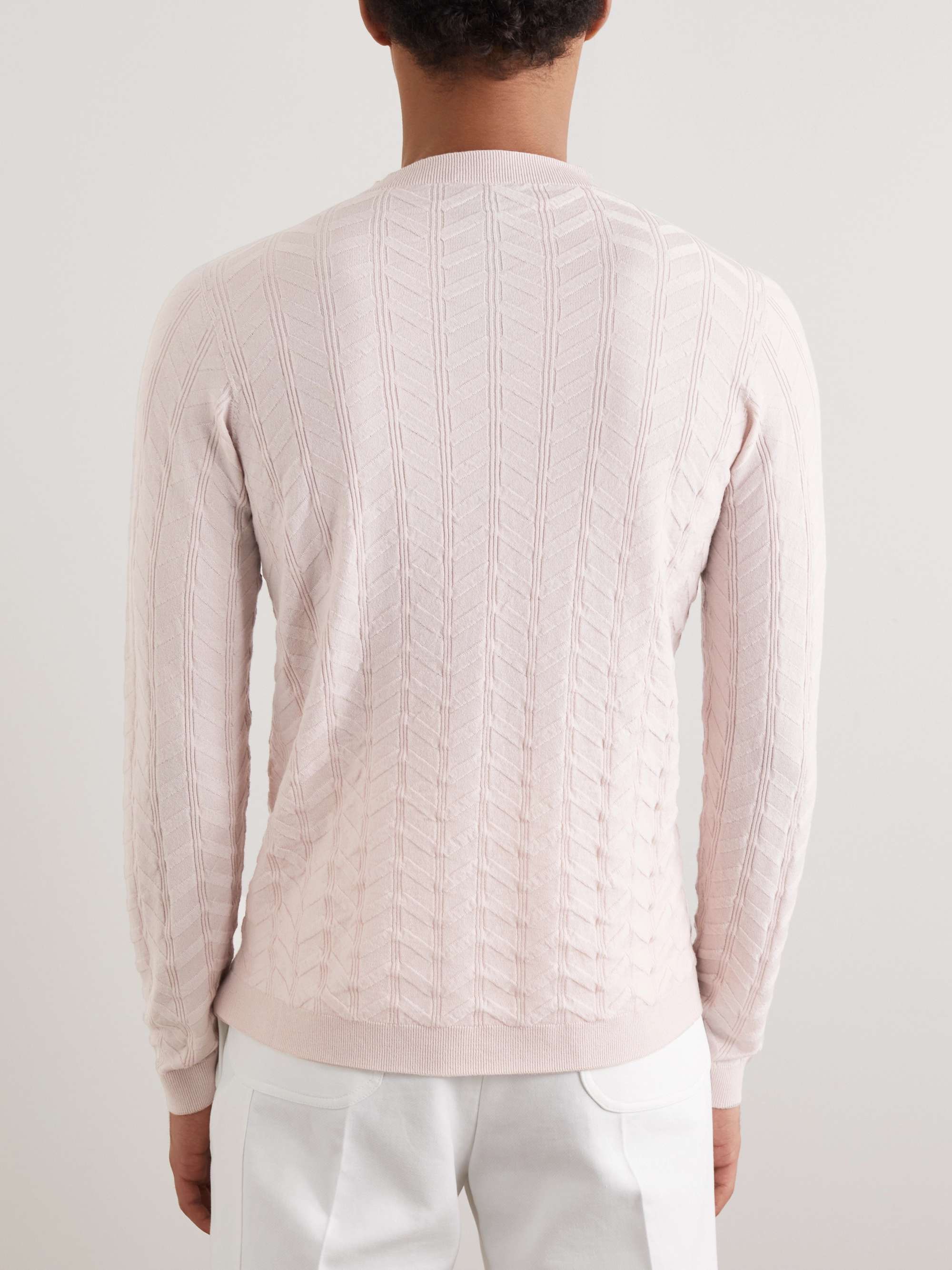 GIORGIO ARMANI Slim-Fit Wool-Blend Jacquard Sweater
