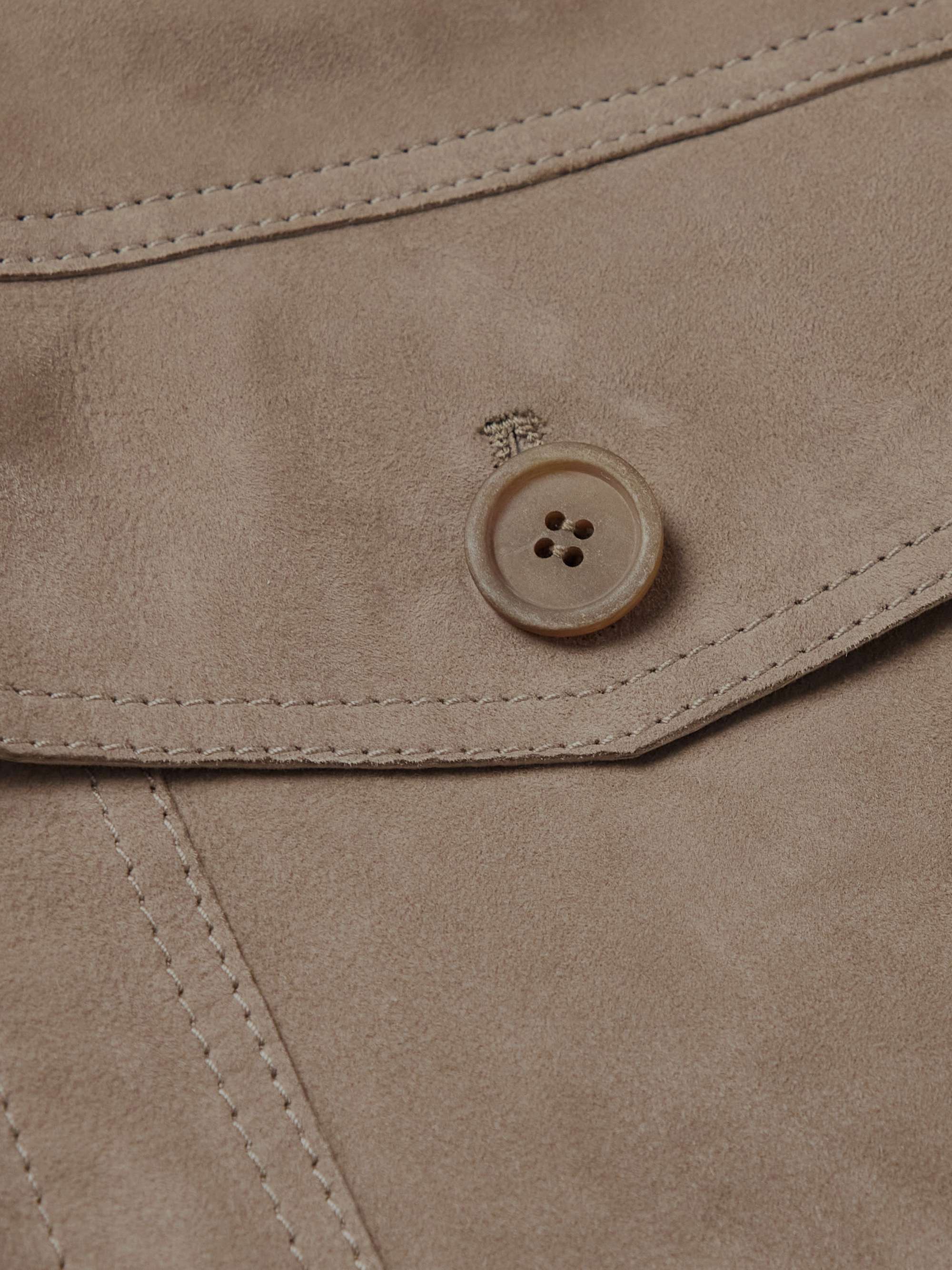 GIORGIO ARMANI Suede Trucker Jacket