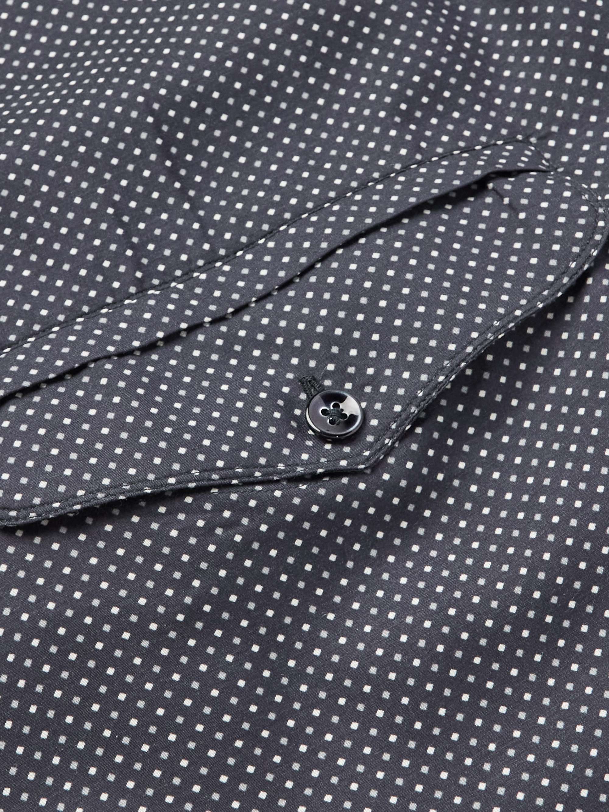 GIORGIO ARMANI Printed Lyocell and Silk-Blend Shirt